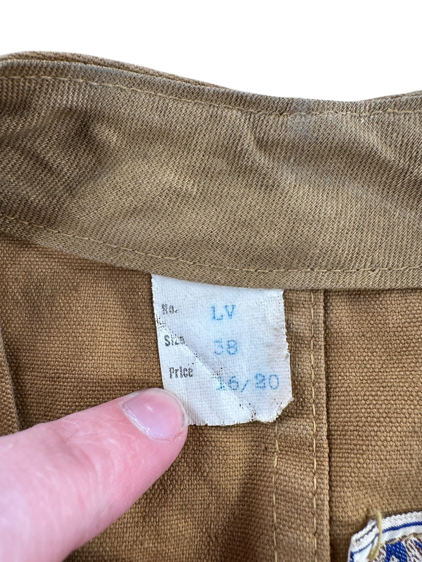 Tag on Vintage Blue Bill Hunting Vest SZ 38