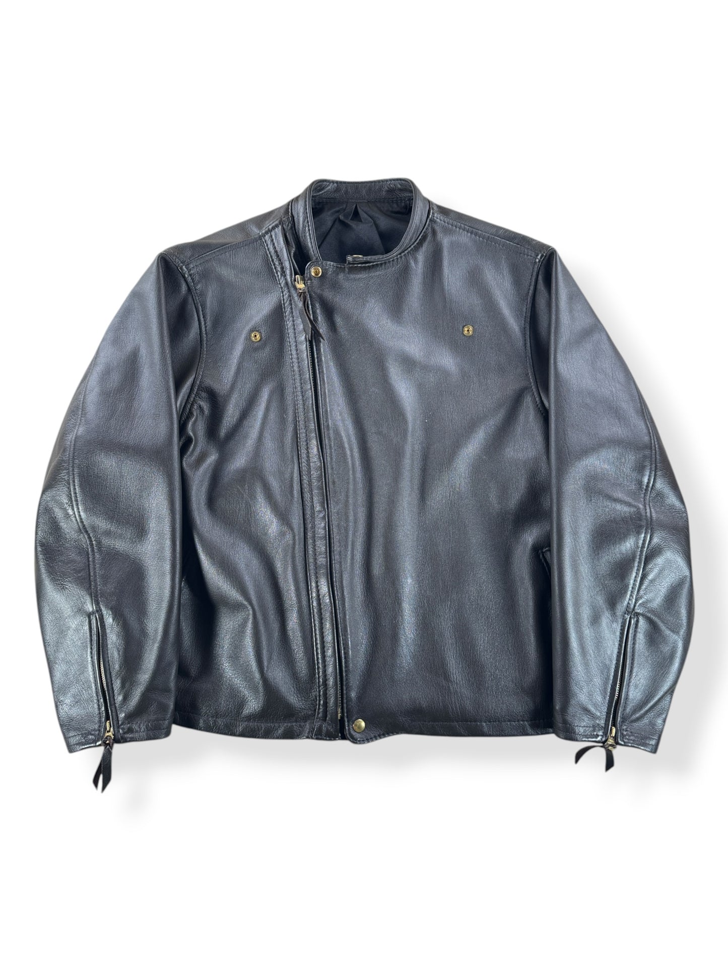 Front of 2018 Langlitz Cascade Moto Leather Jacket SZ 52