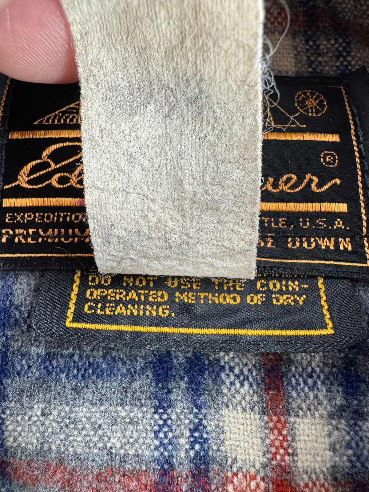 Tags on Vintage Eddie Bauer Wool Lined Parka SZ M
