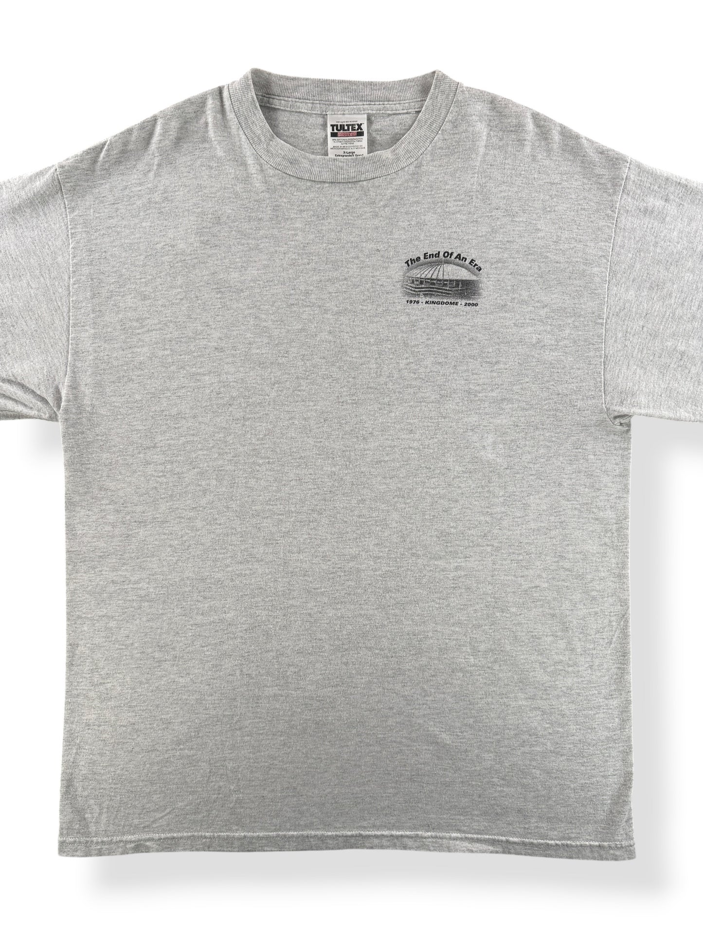 Front Close Up of Vintage Seattle Kingdome End Of An Era Tee SZ XL