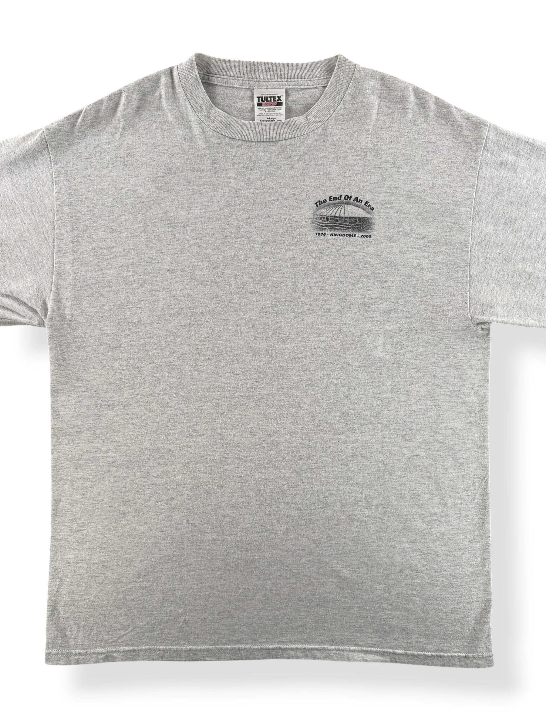 Front Close Up of Vintage Seattle Kingdome End Of An Era Tee SZ XL