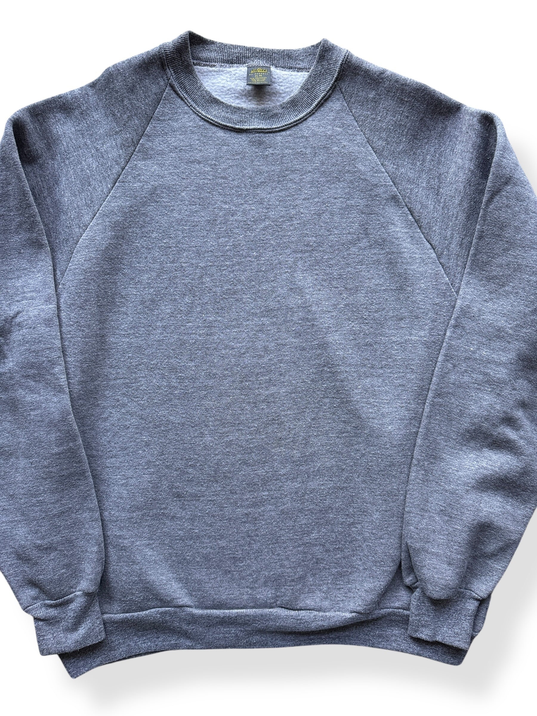 Front Close Up of Vintage Jerzees Tri-Blend Crewneck SZ XL