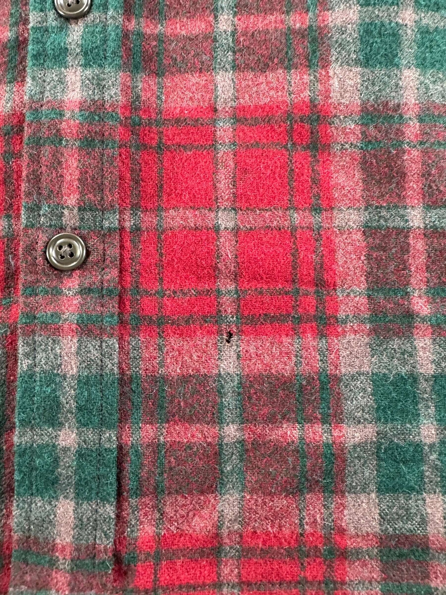 Hole on Filson Green & Maroon Flannel SZ XXXL