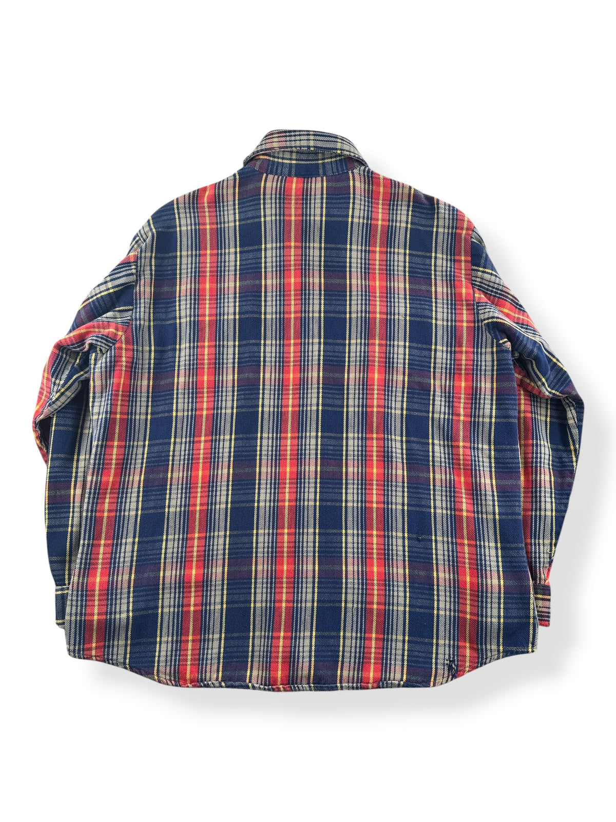 Back of Vintage Blue & Red Big Mac Cotton Flannel SZ XL