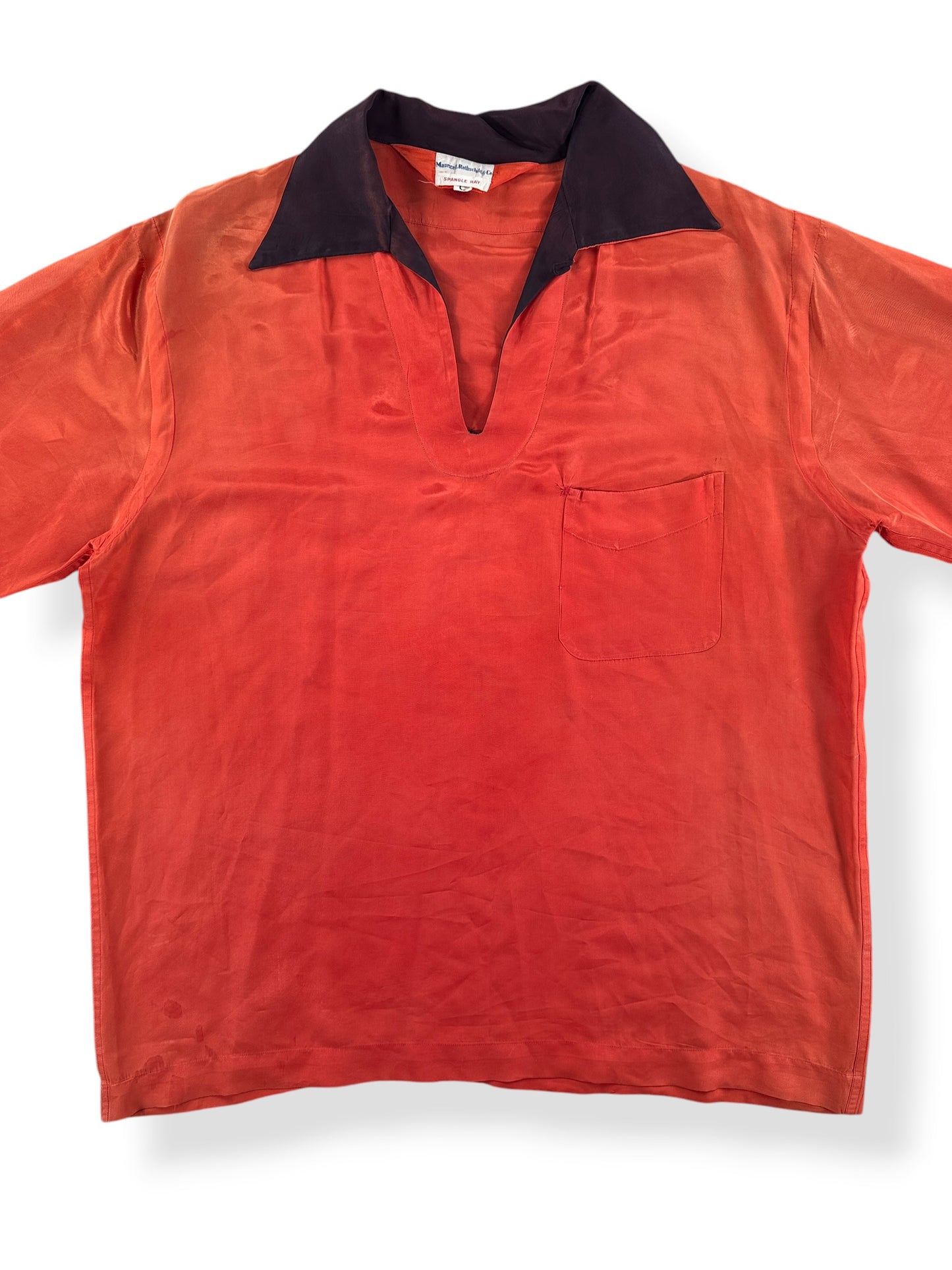 Front Close Up of Vintage Maurice Rothschild Pullover Shirt SZ L