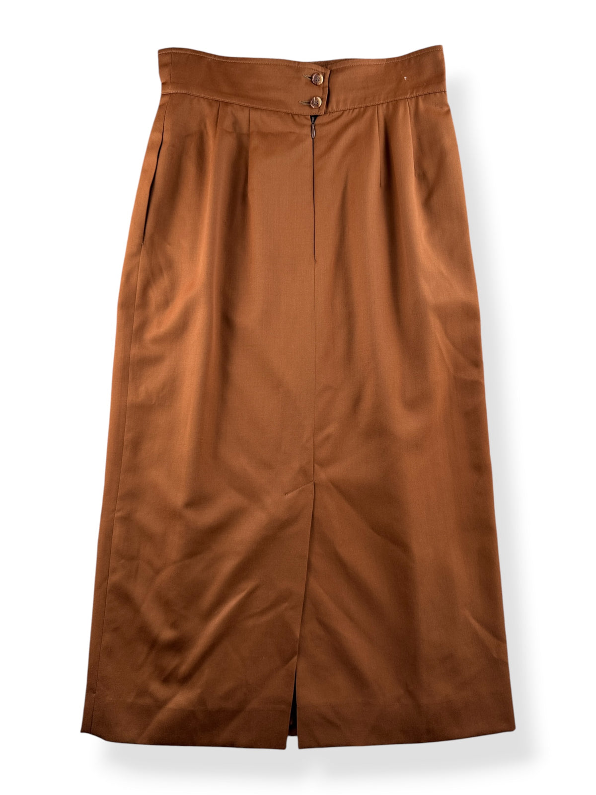 Back of Vintage 1990s Perry Ellis Wool Skirt W30