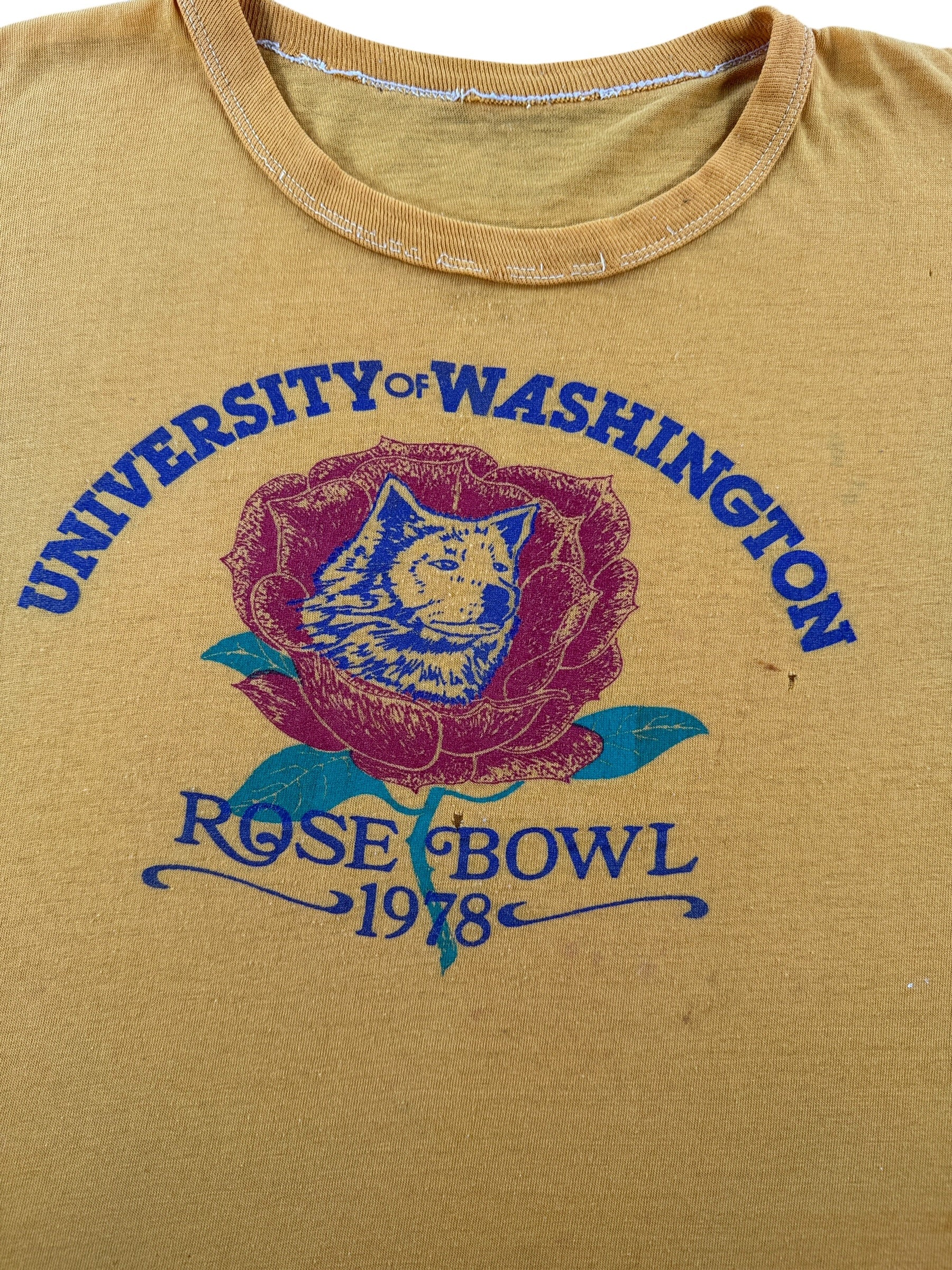 Graphic of Vintage Thrashed UW Rose Bowl 1978 Tee SZ L