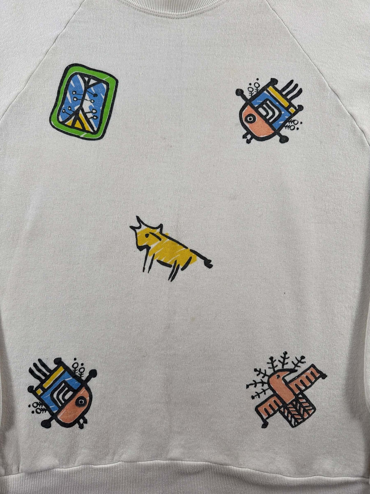Graphic of Vintage Animal Print Crewneck SZ M AS IS