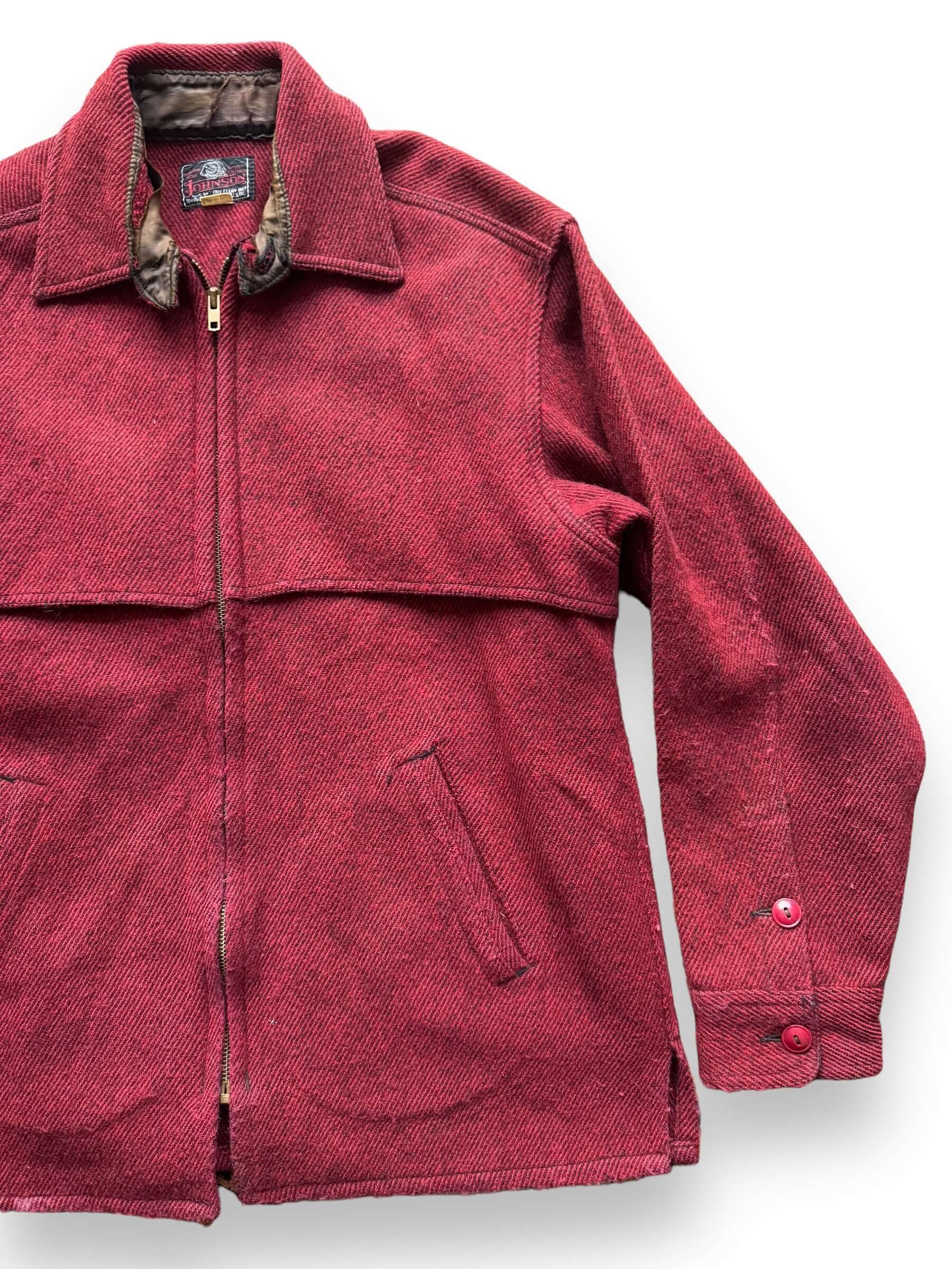 Vintage Johnson Woolen Mills Red/Black Wool Jacket SZ M – The Barn