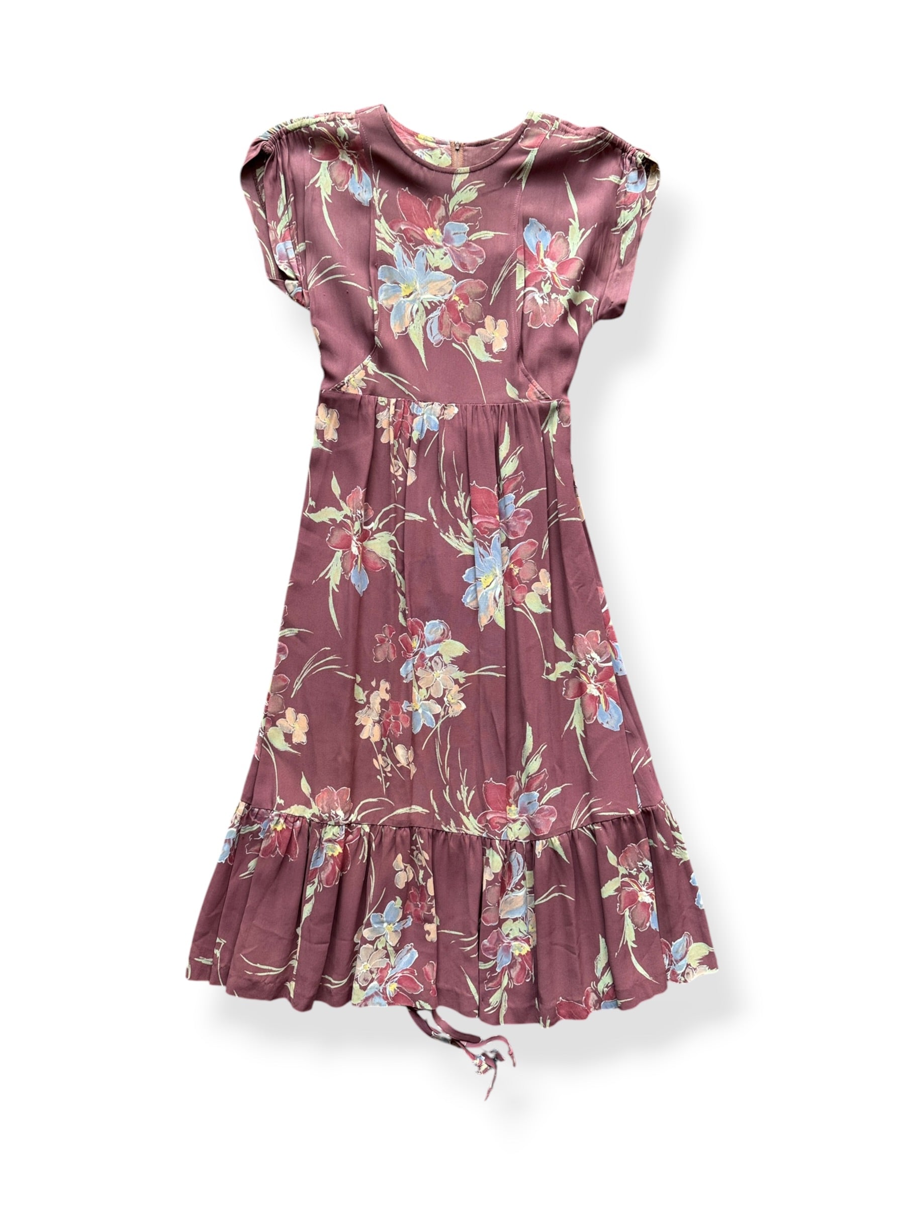 Front of Vintage Nordstrom Belted Floral Dress SZ 9