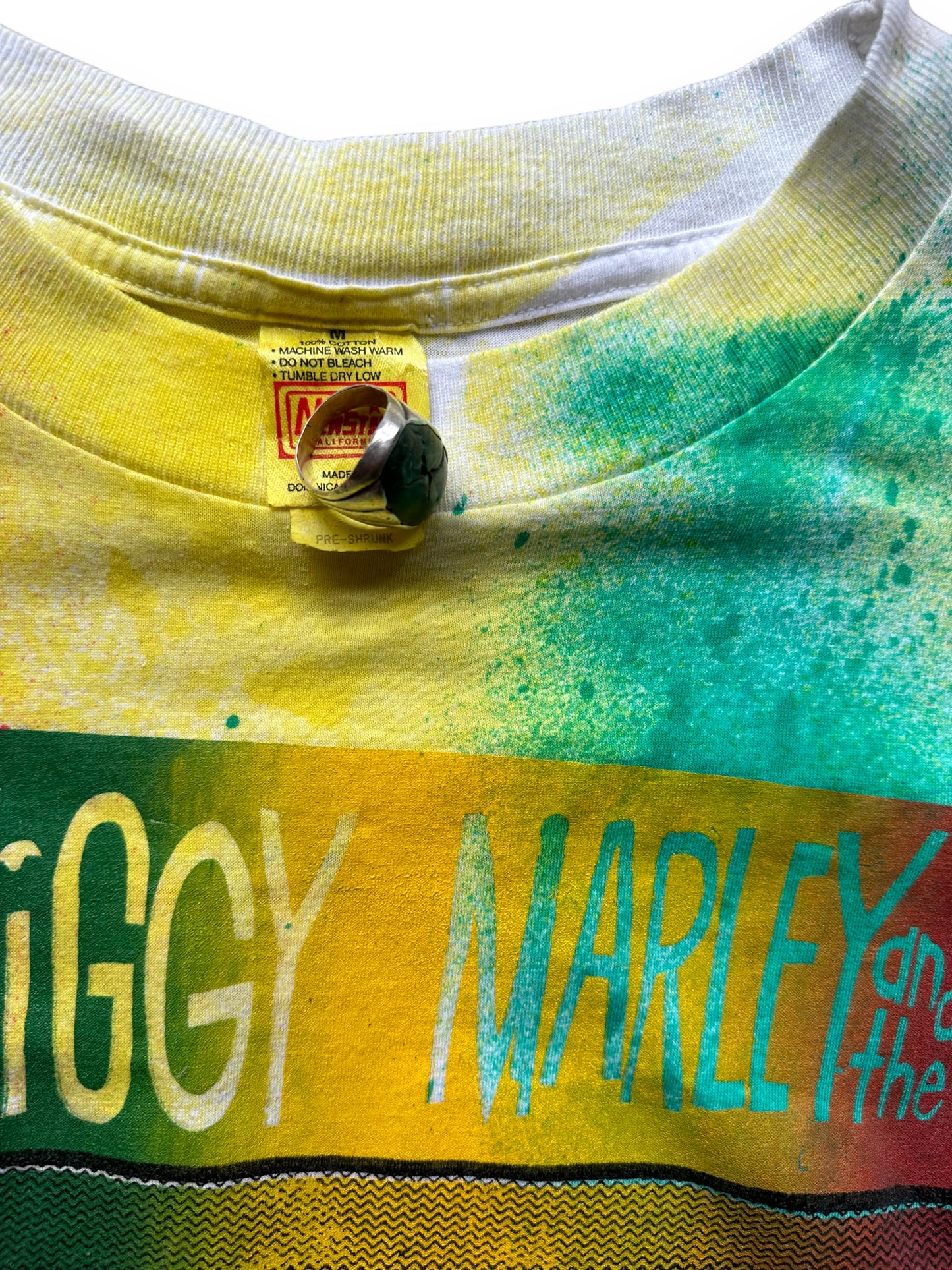 Tag View of Vintage Ziggy Marley 1991 Tour Tee SZ M | Vintage Graphic T-Shirts Seattle | Barn Owl Vintage Tees Seattle
