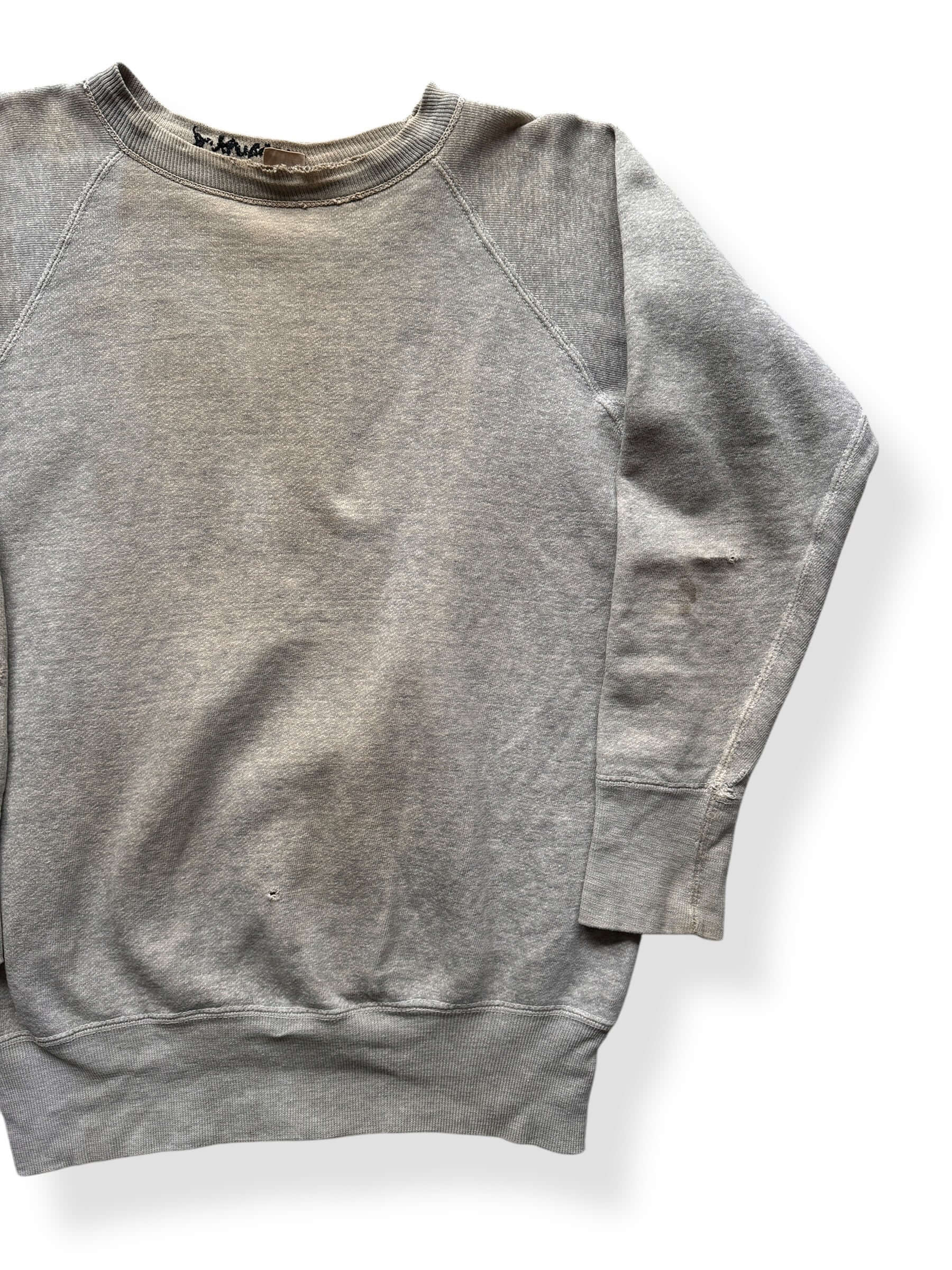 Front Left of Vintage Distressed Penneys Heather Grey Crewneck SZ S