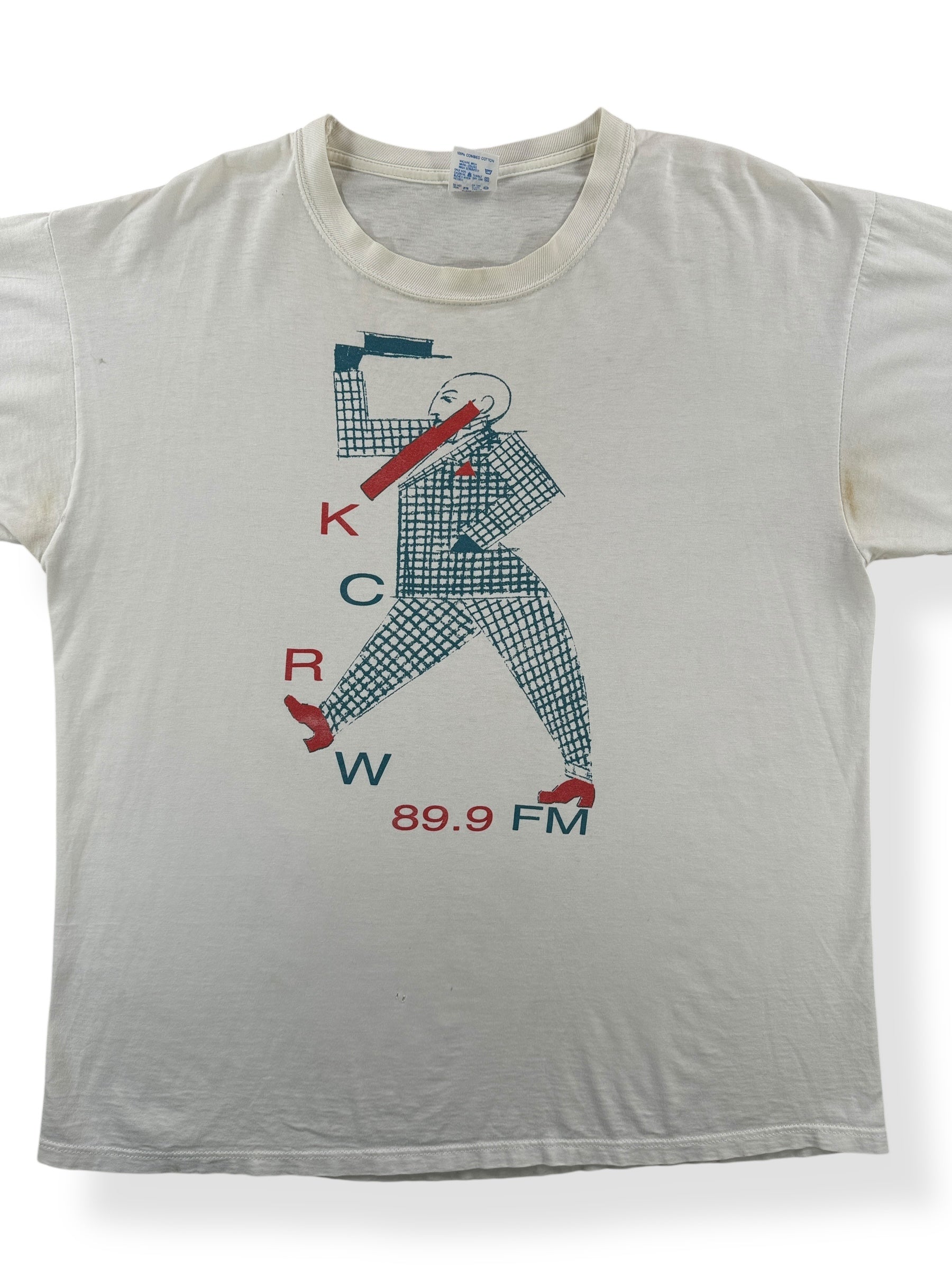 Close Up of Vintage KCRW 89.9 Tee SZ L