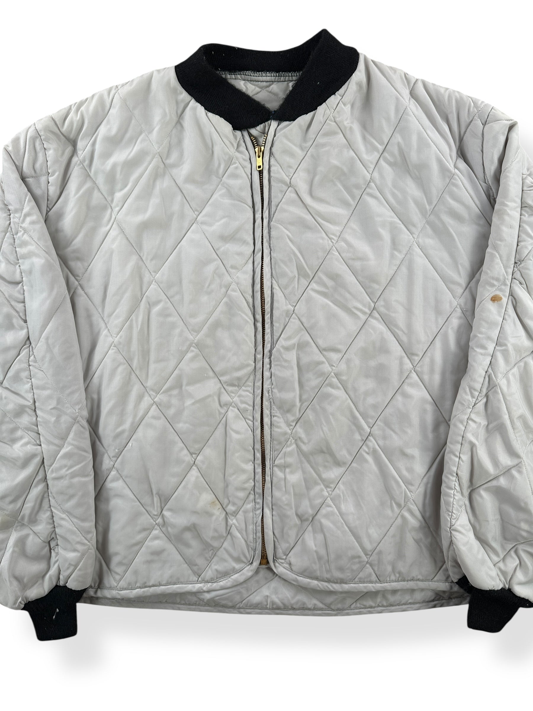Front Close Up of Vintage Liner Zip Up Jacket SZ XXL