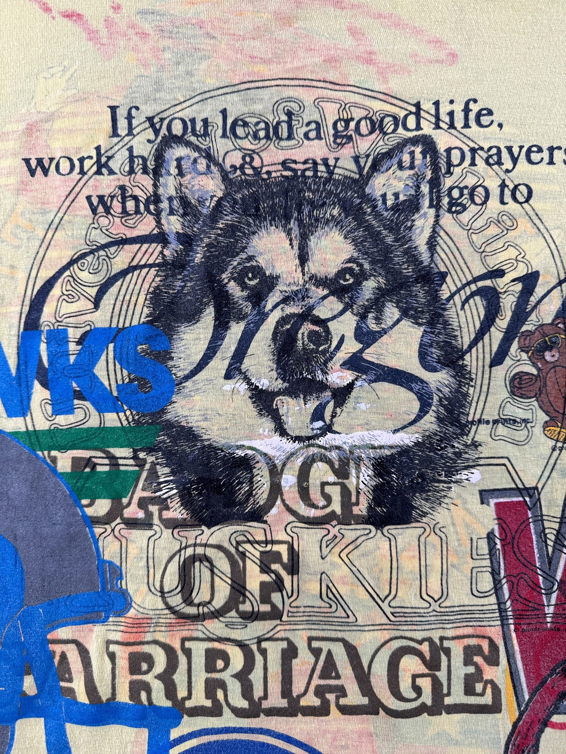 Graphic on Vintage 1990s Washington Test Print Tee SZ M