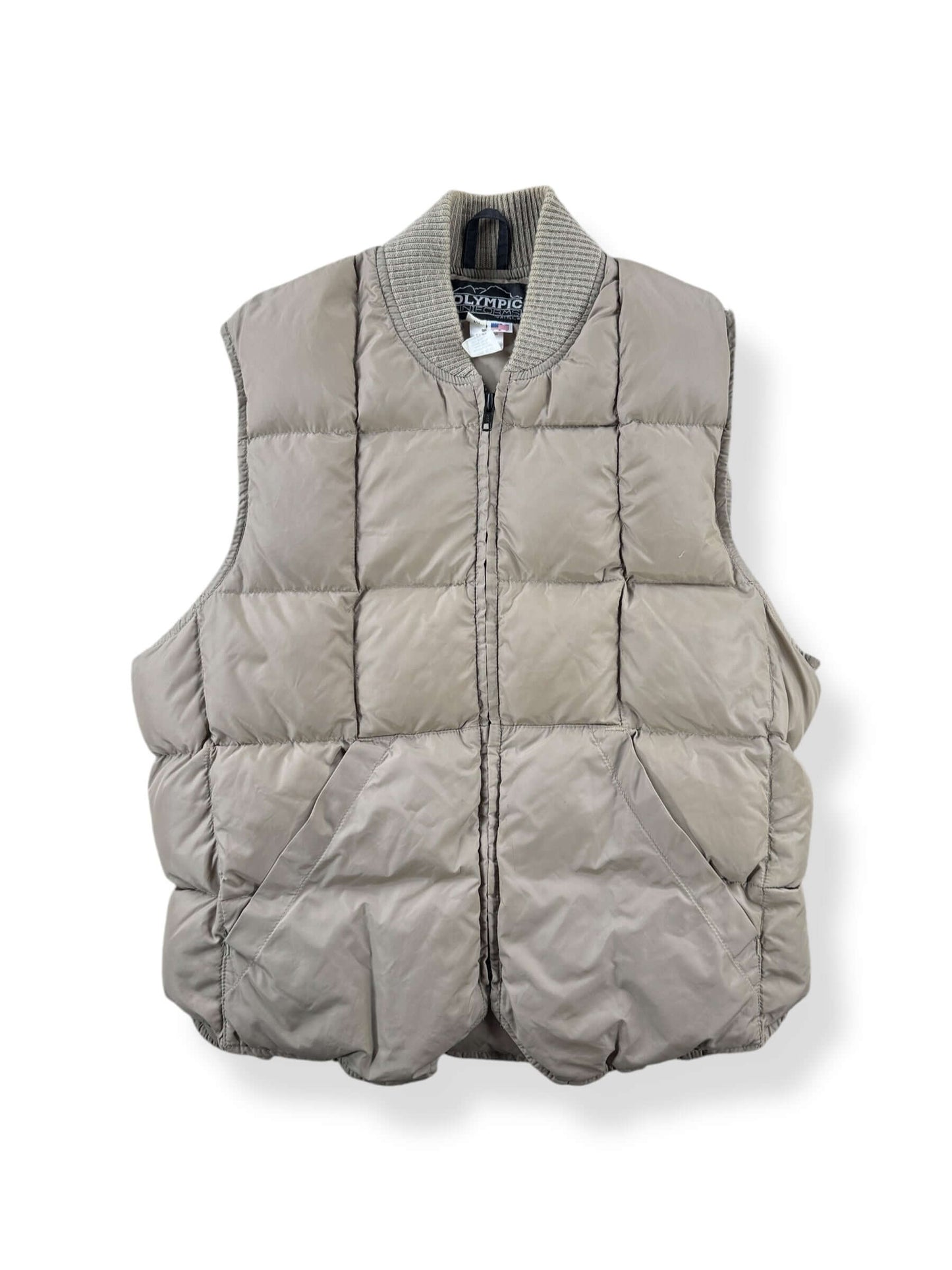 Front of Vintage Olympic Uniforms Down Vest SZ M