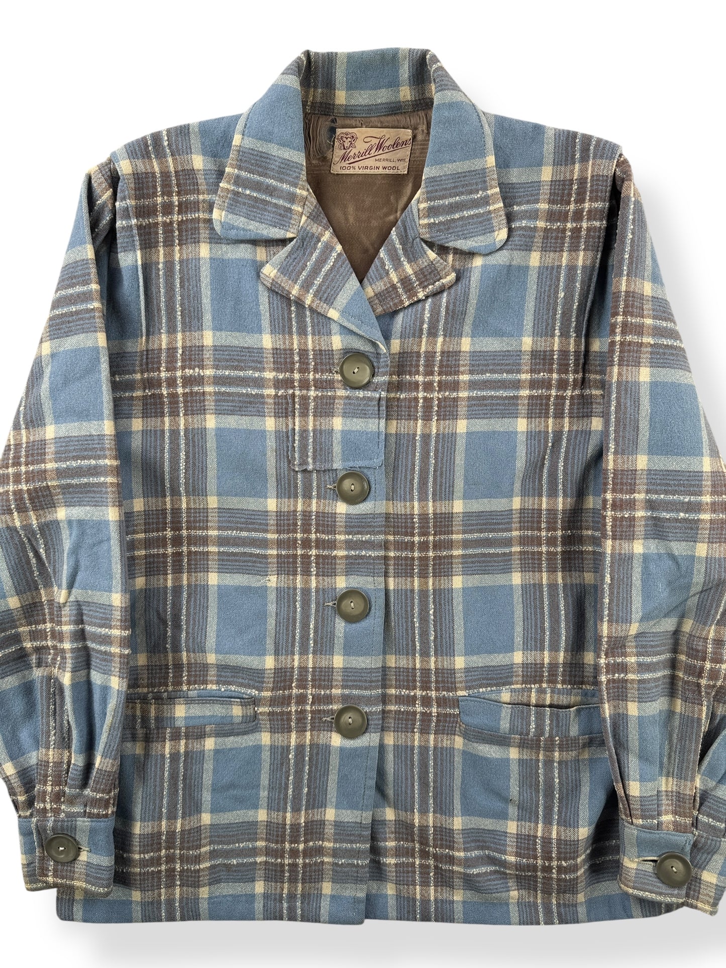 Front of Vintage 40s Merrill Woolen Mills 49er Jacket SZ M