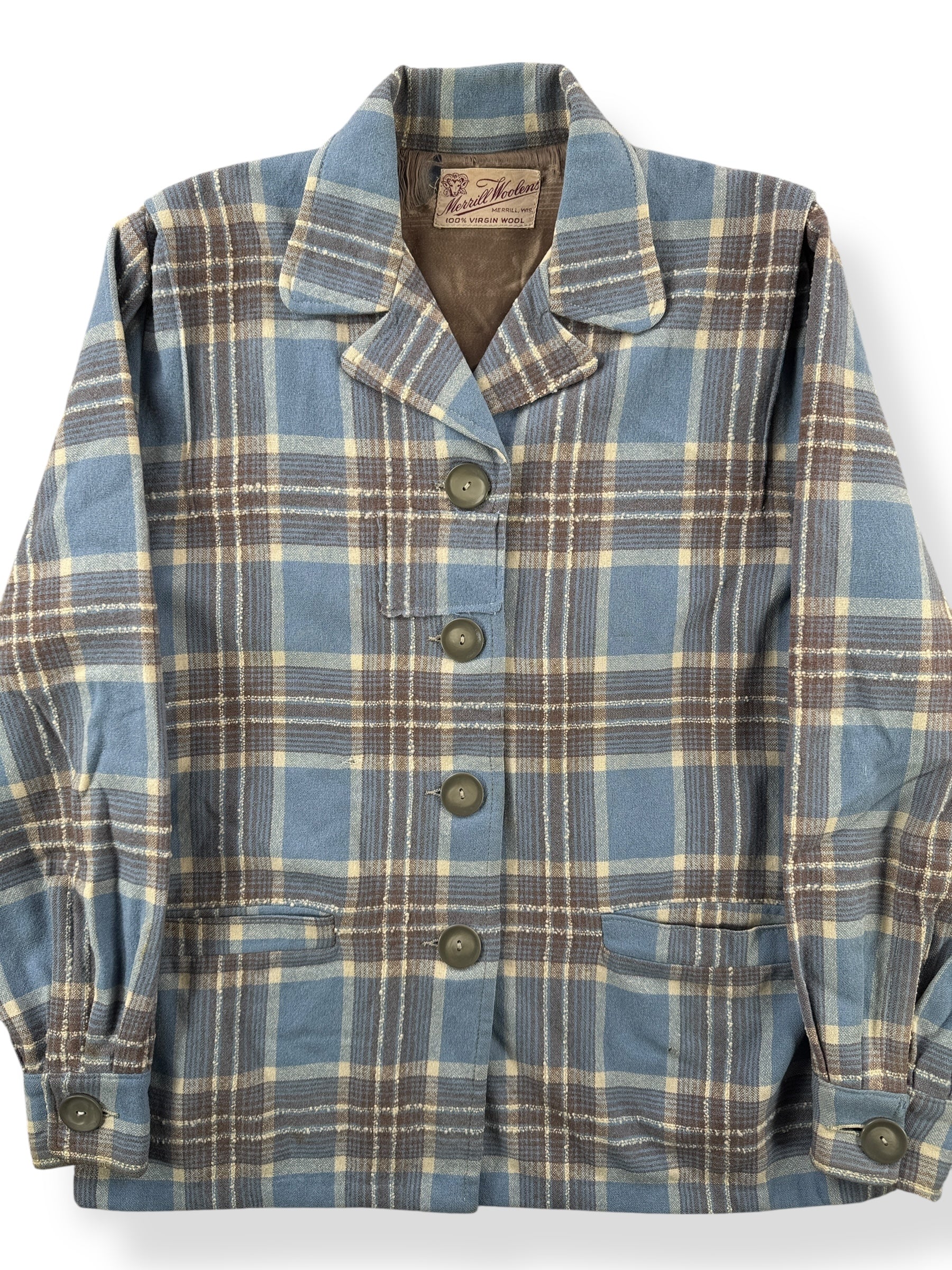 Front of Vintage 40s Merrill Woolen Mills 49er Jacket SZ M