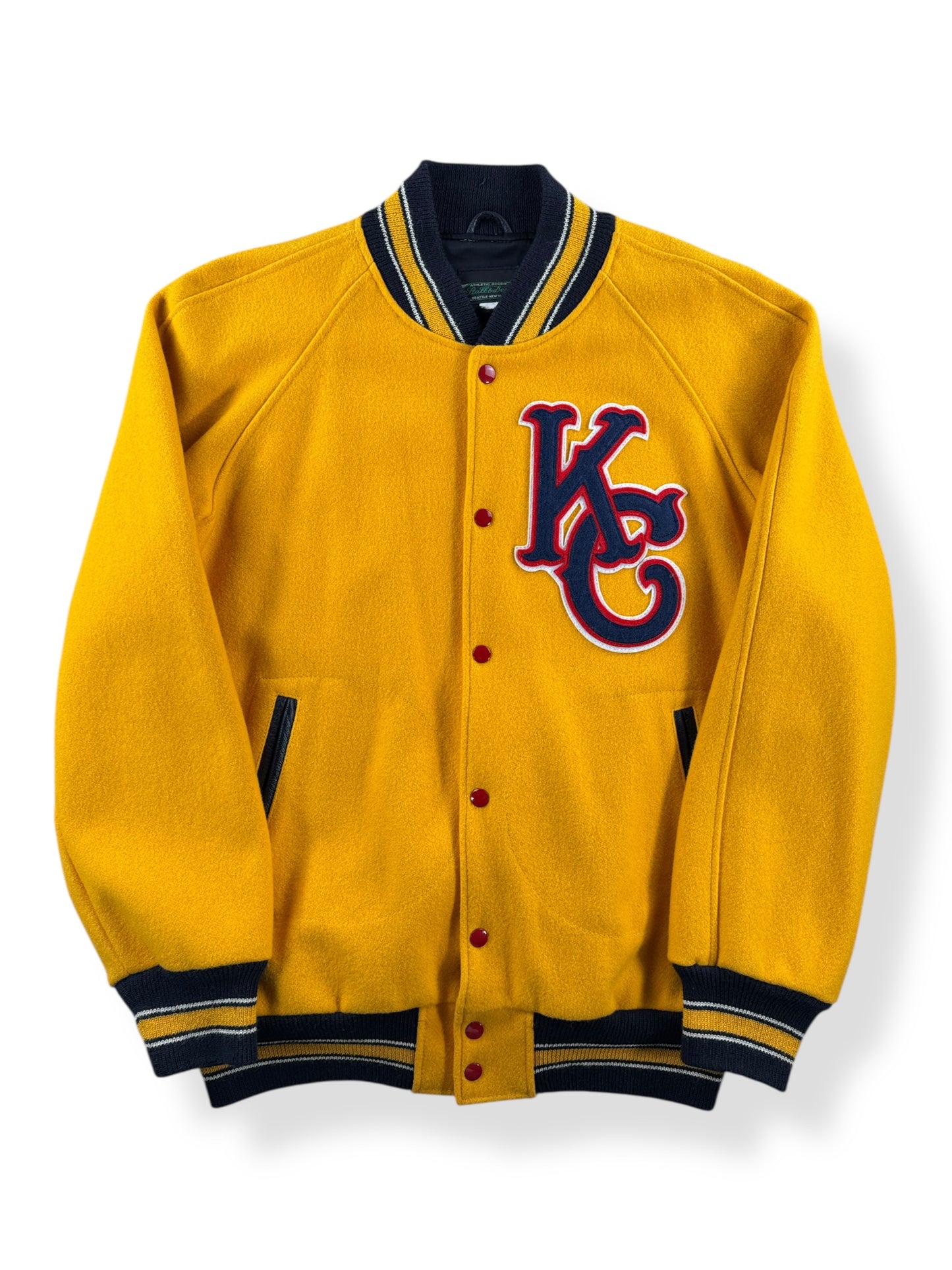 Front of Vintage Stall & Dean KC Varsity Jacket SZ L