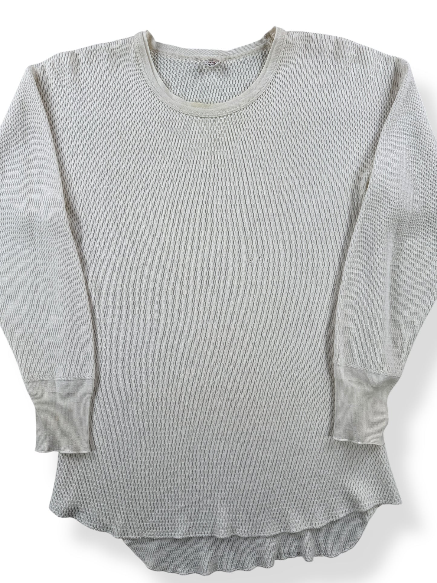 Front Close Up of Vintage Jockey Waffle Undershirt SZ XL (Fits M)