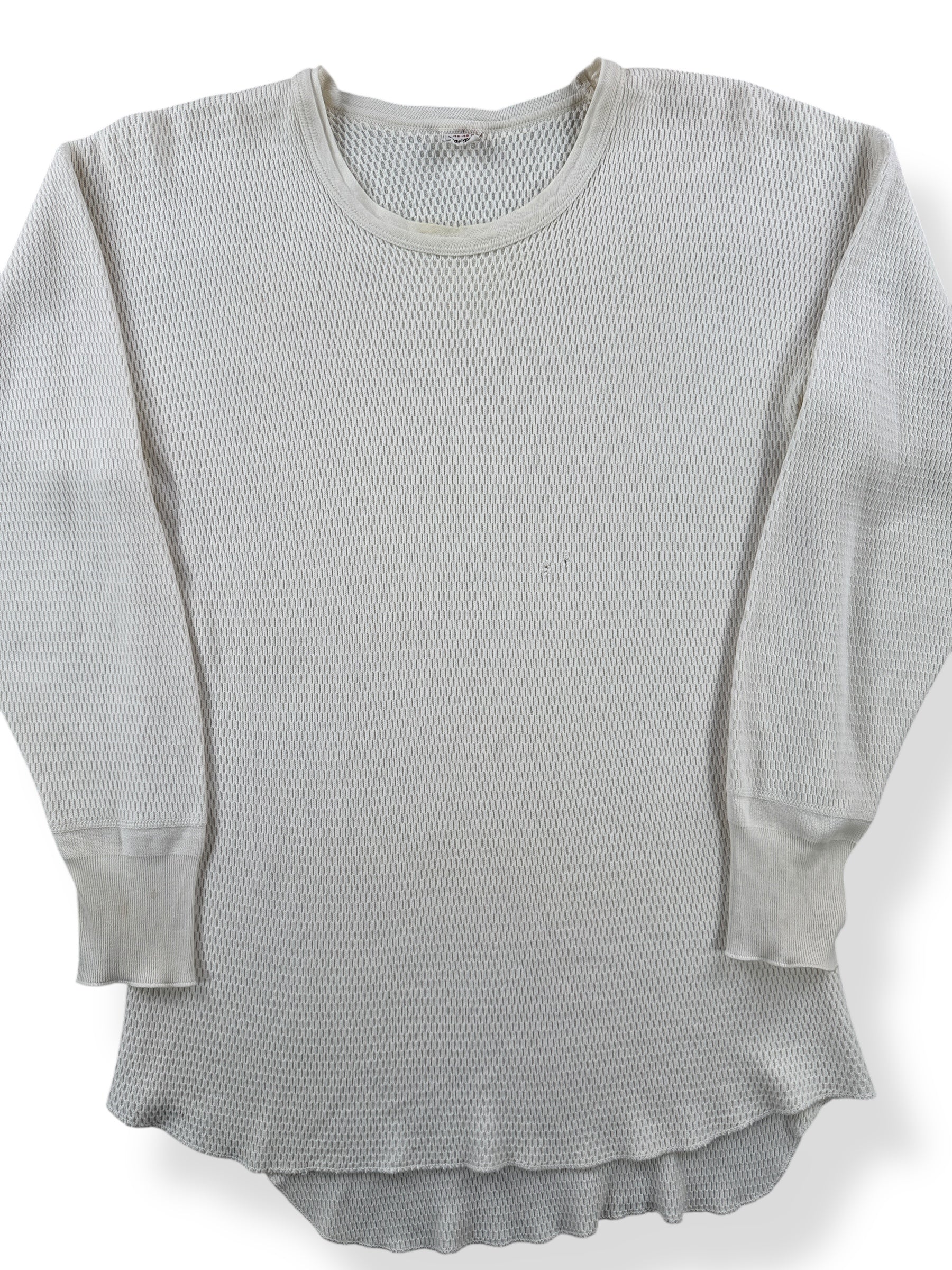 Front Close Up of Vintage Jockey Waffle Undershirt SZ XL (Fits M)