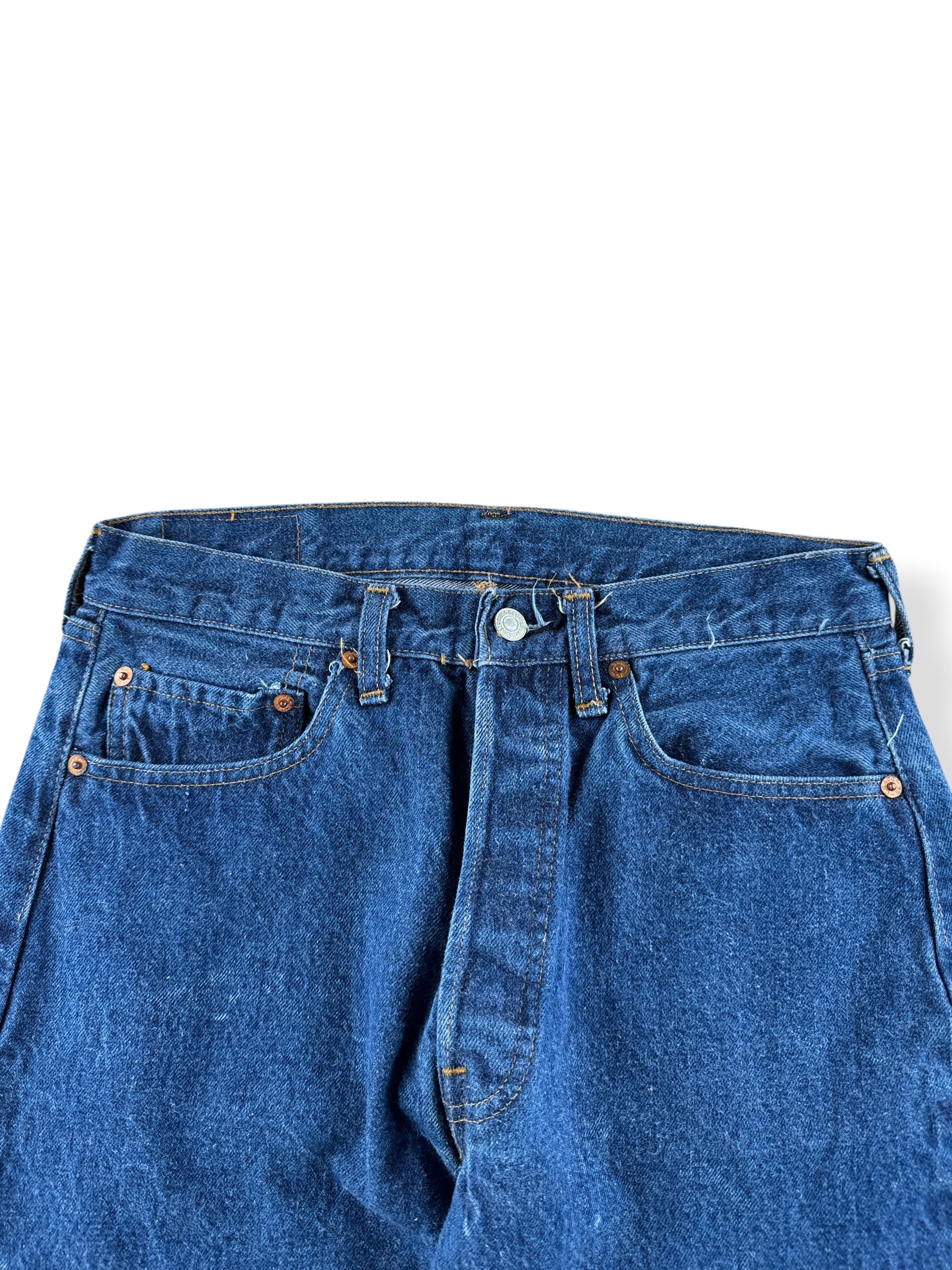 Waist on Vintage MIUSA Levi's 501 Redline Jeans W29