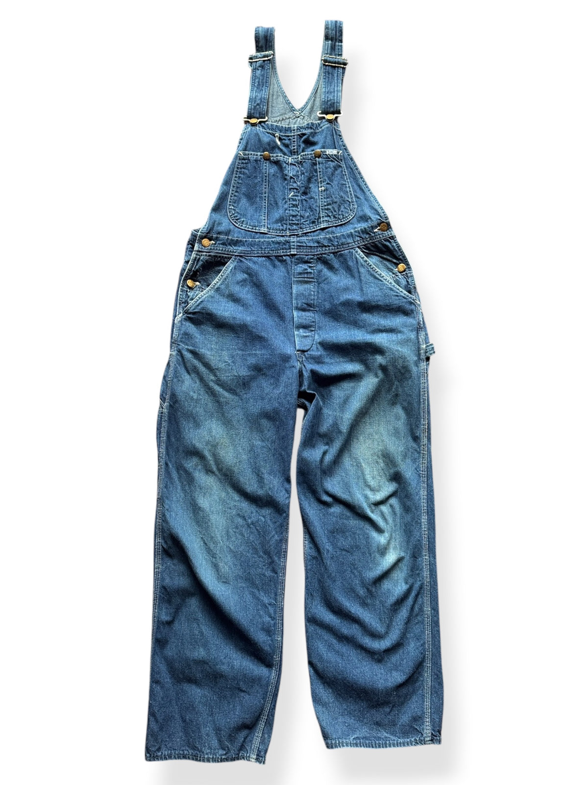 Front of Vintage Lee Overalls W33