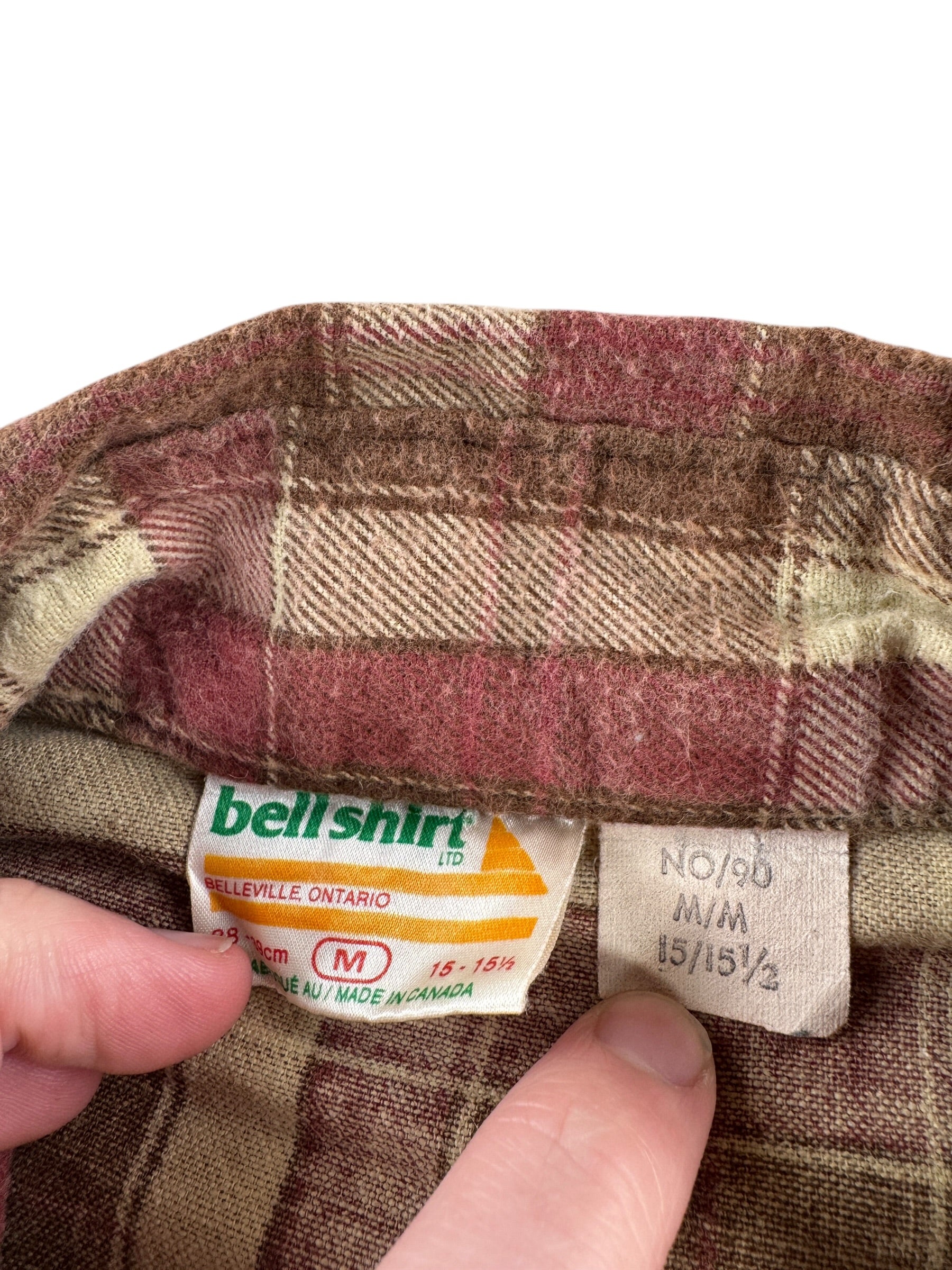 Tag on Vintage Canadian Made Cotton Pearl Snap SZ M (Fits S)