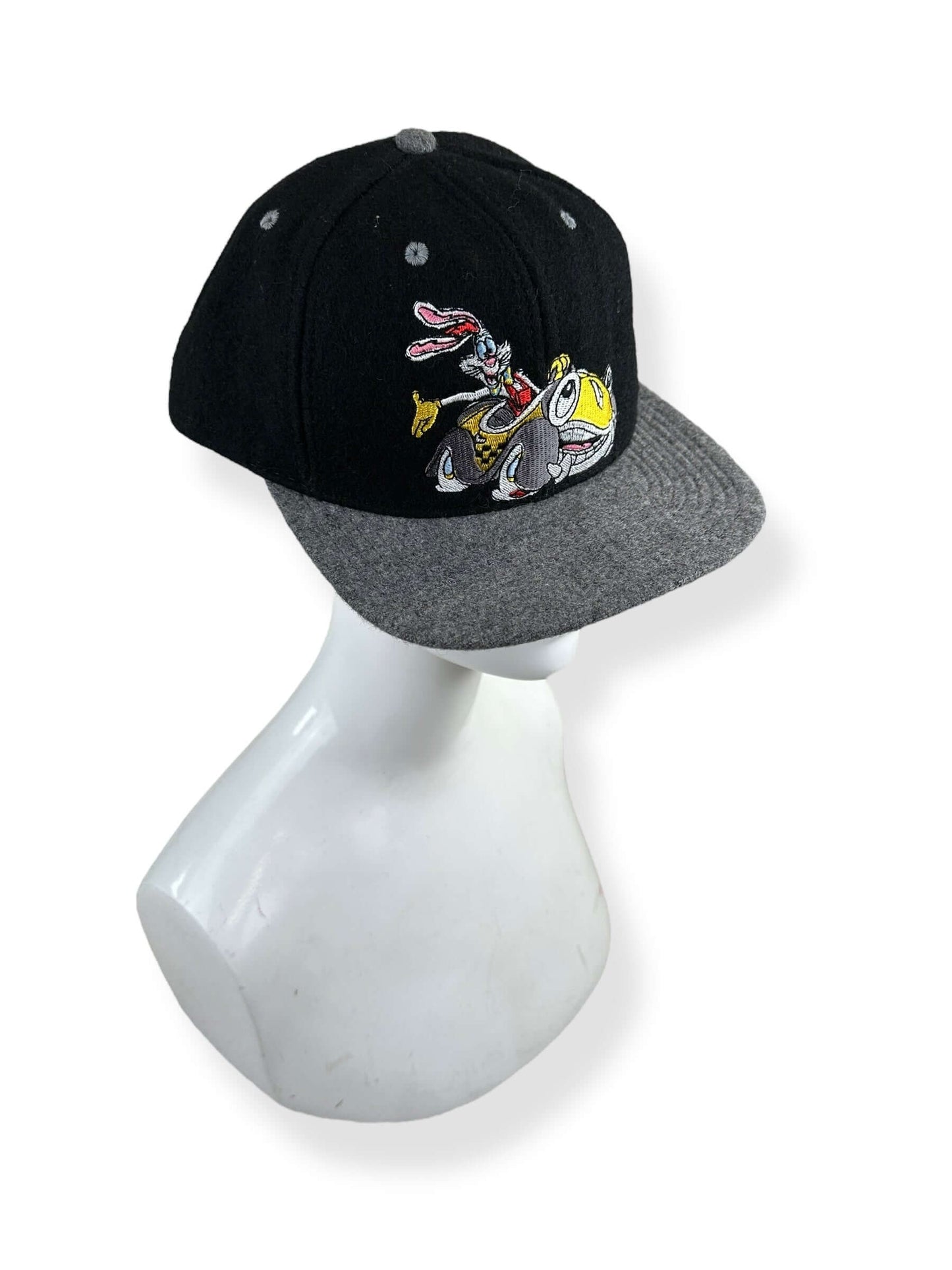 Right Side View of NOS Vintage Roger Rabbit Grey Billed Goofy's Hat Snapback