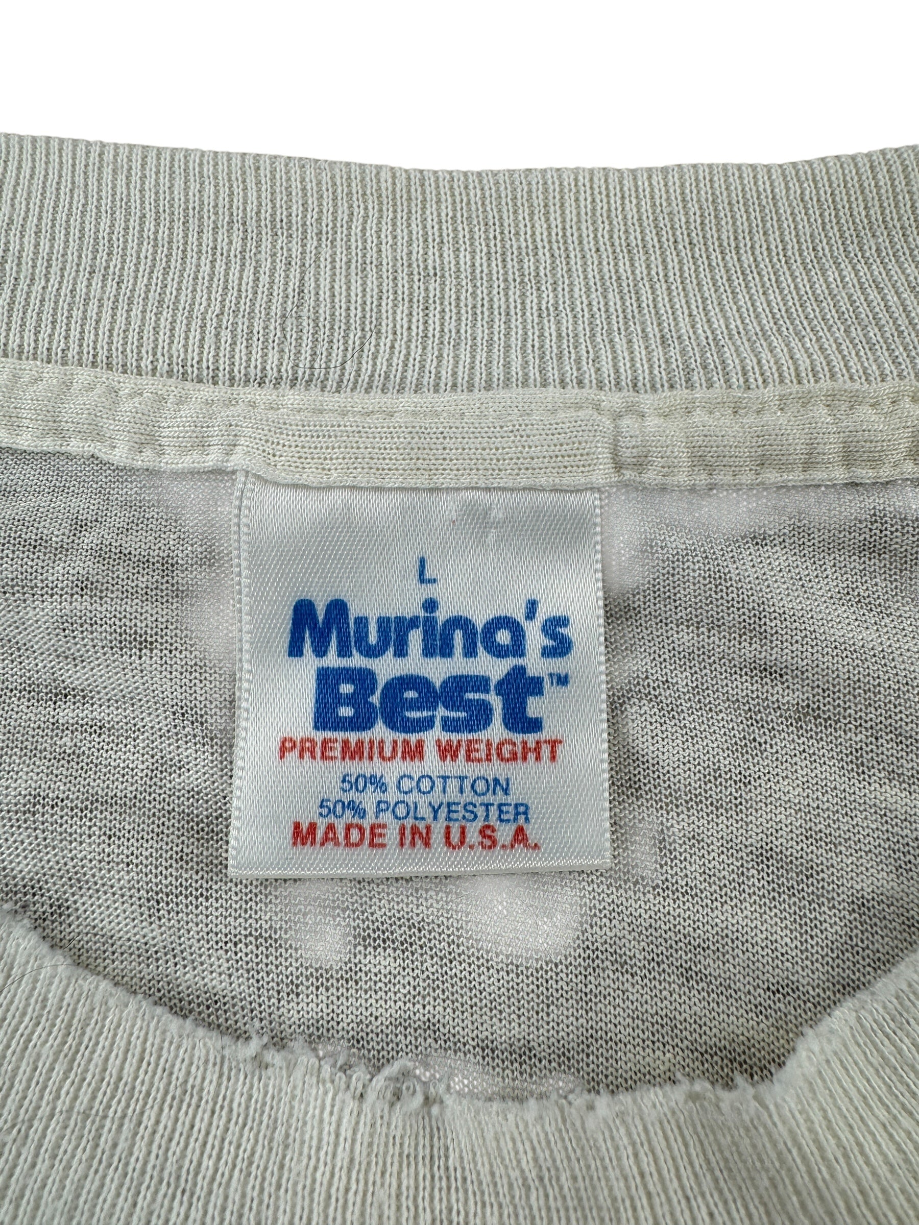 Tag on Vintage Snapple AOP Paper Thin Tee SZ M