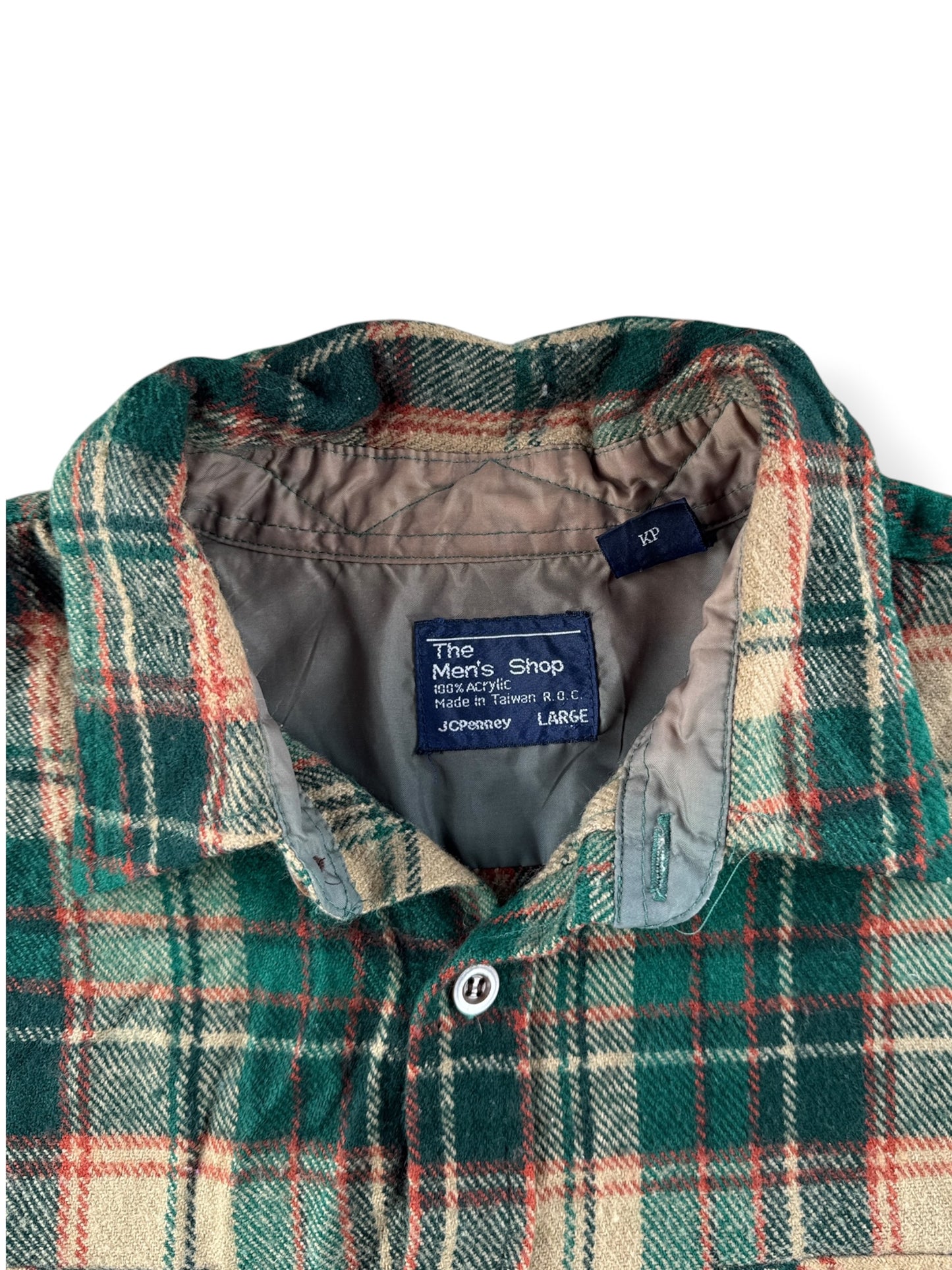 Collar on Vintage 70s JC Penney Flannel SZ L