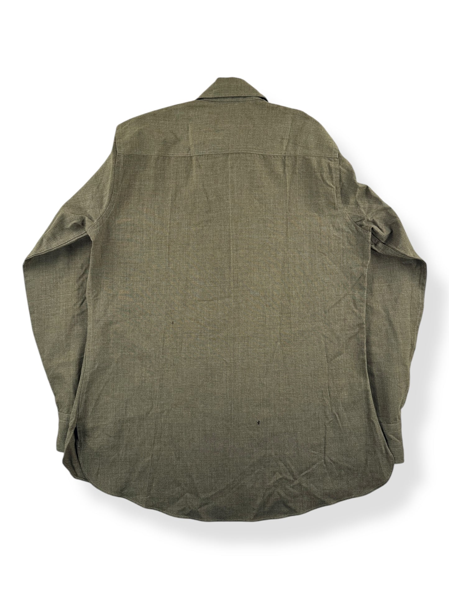 Back of Vintage Wool Military Button Up Top SZ L AS IS