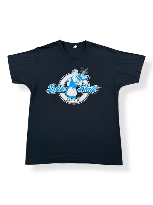 Front of Vintage Blue Plate Music Tee SZ L