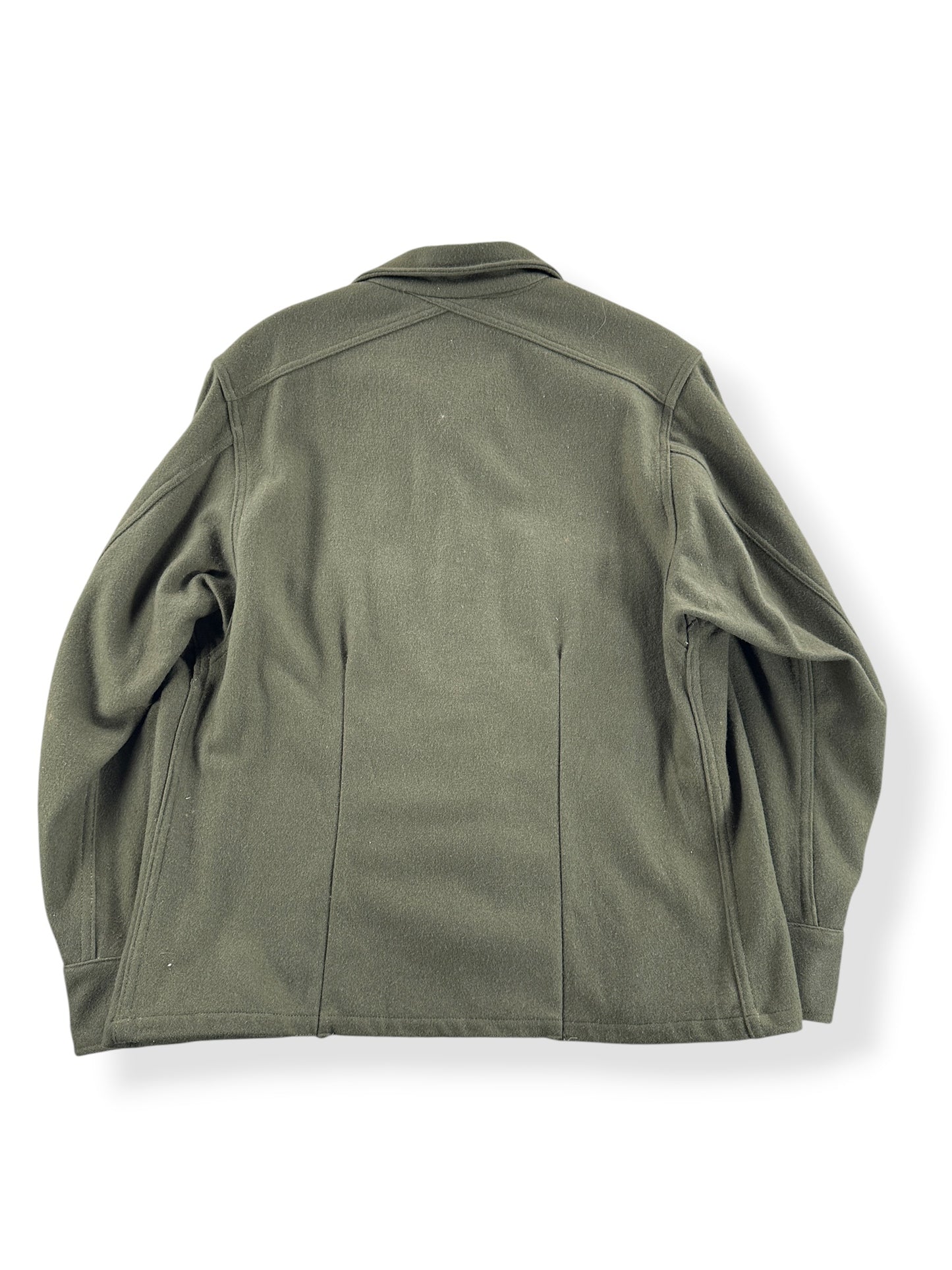 Back of Vintage Wool Military Shirt SZ L