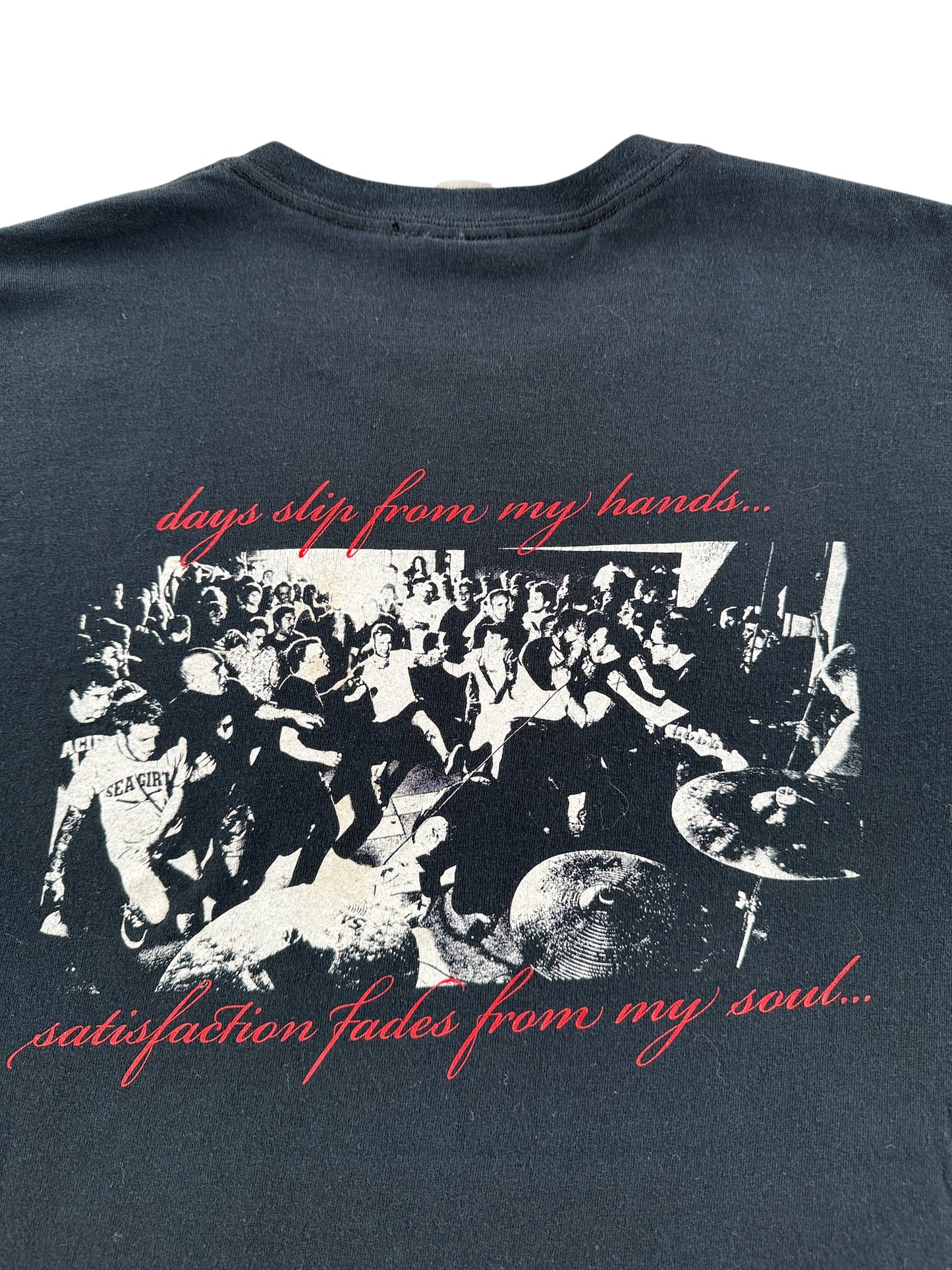 Back Graphic of Vintage Undertow Seattle Straight Edge Hardcore Tee SZ L