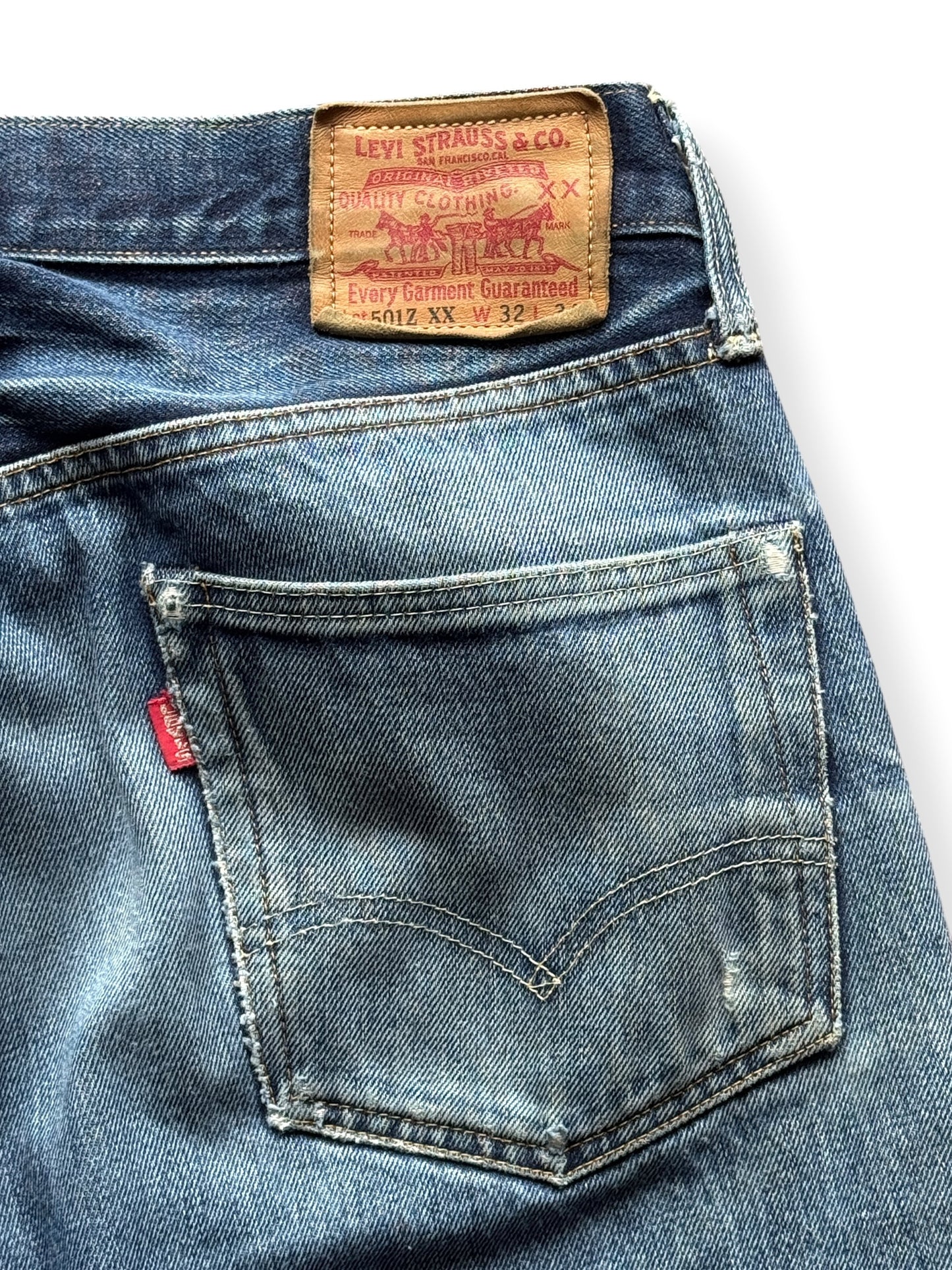 Back patch and levis tab on Levi's LVC 501ZXX Jeans W32