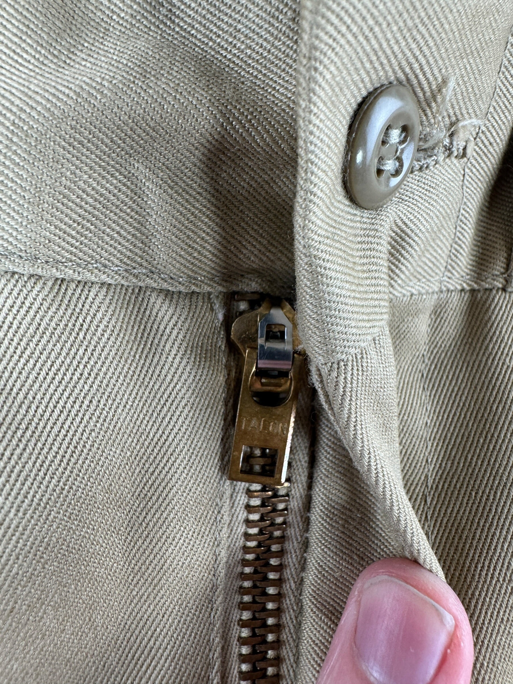 Zipper on Vintage Lee Chetopa Twill Trousers W29