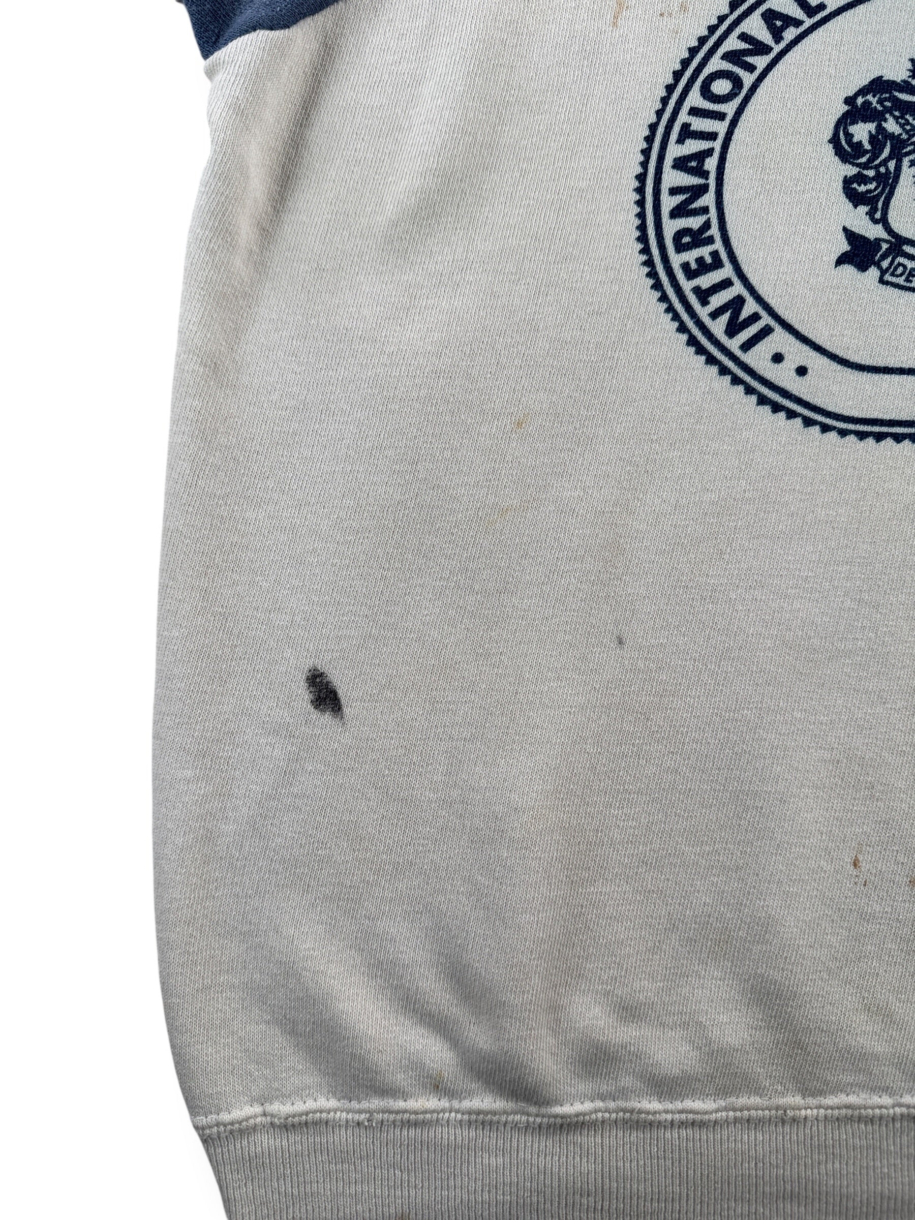 Stain on Vintage 60s Two Tone Shortsleeve Sweatshirt SZ S