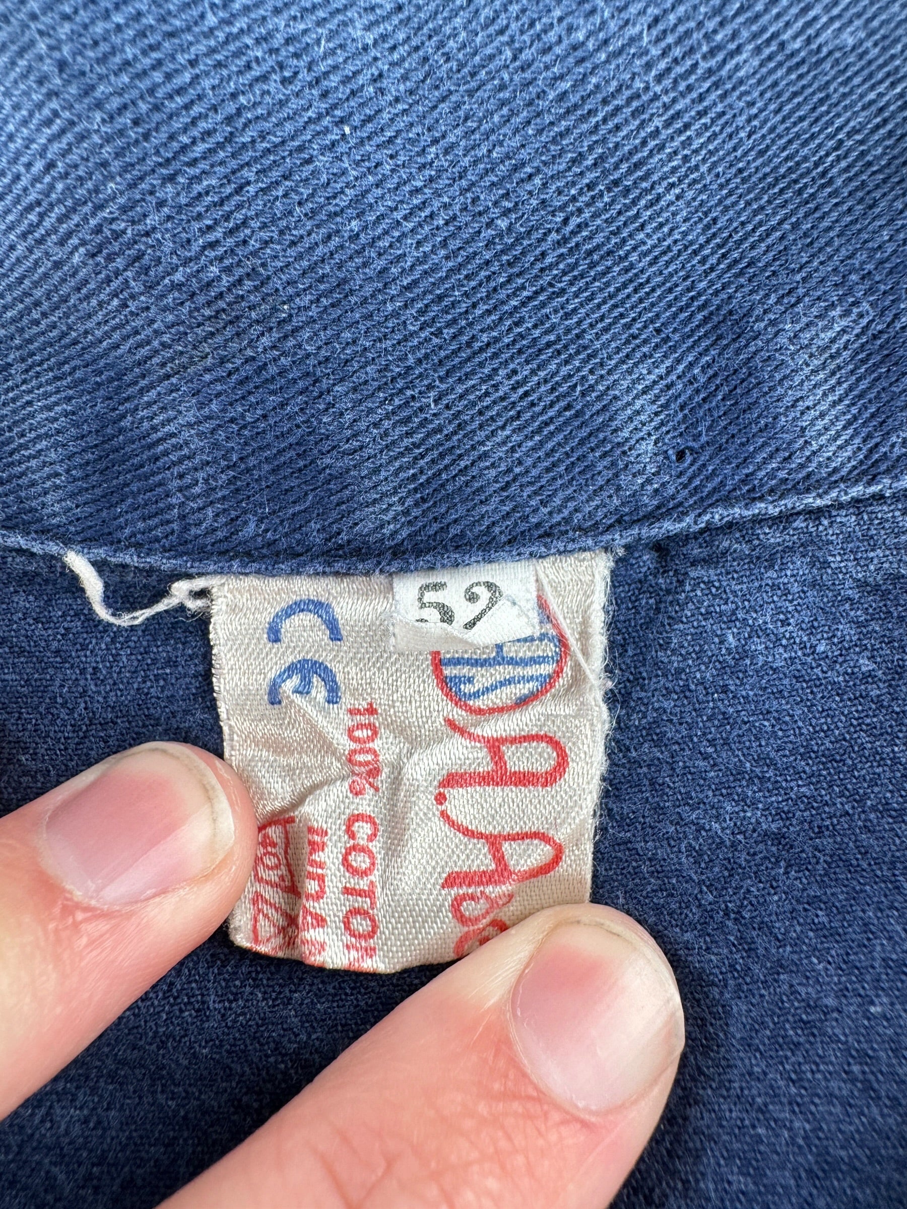 Tag on Vintage French Chore Coat SZ L