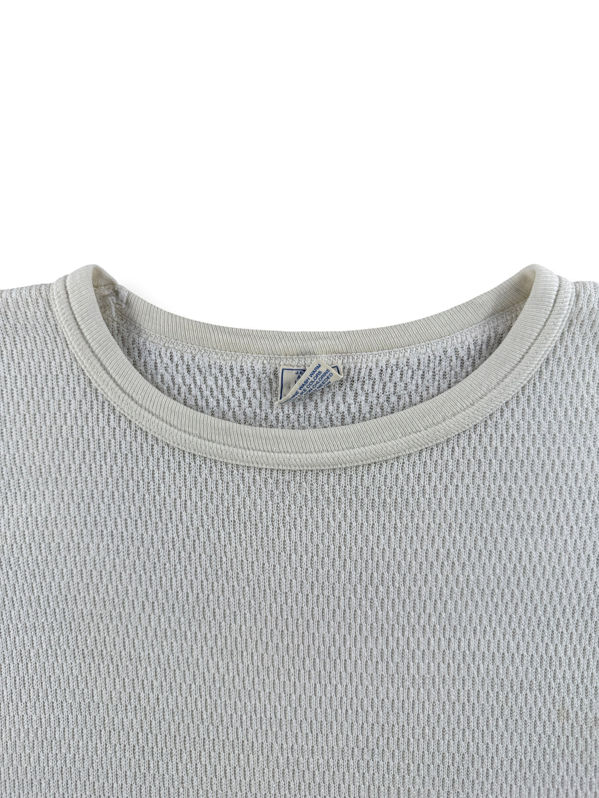 Collar on Vintage 80s Waffle Thermal Shirt SZ M