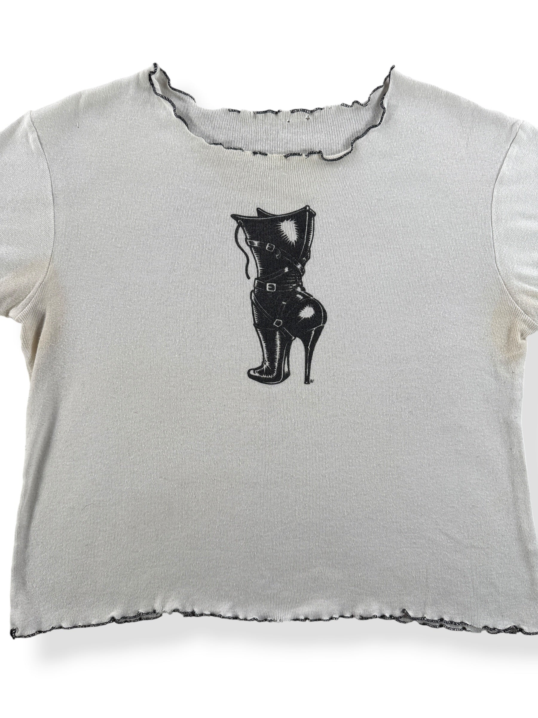 Front Close Up of Vintage Leather Pumps Dom Tee SZ S
