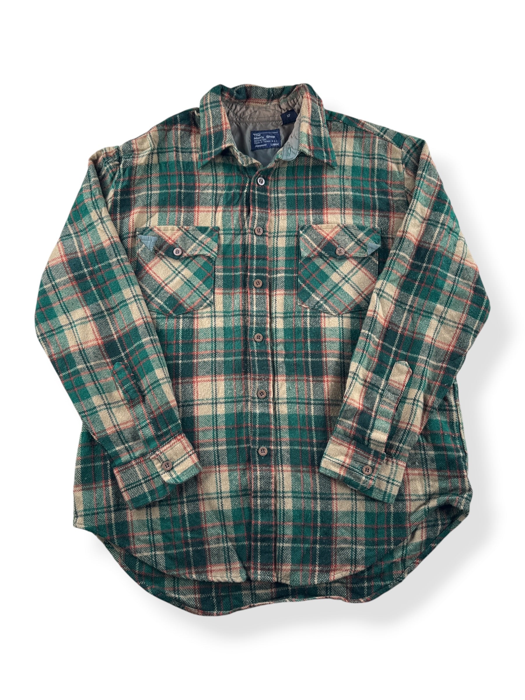 Front of Vintage 70s JC Penney Flannel SZ L