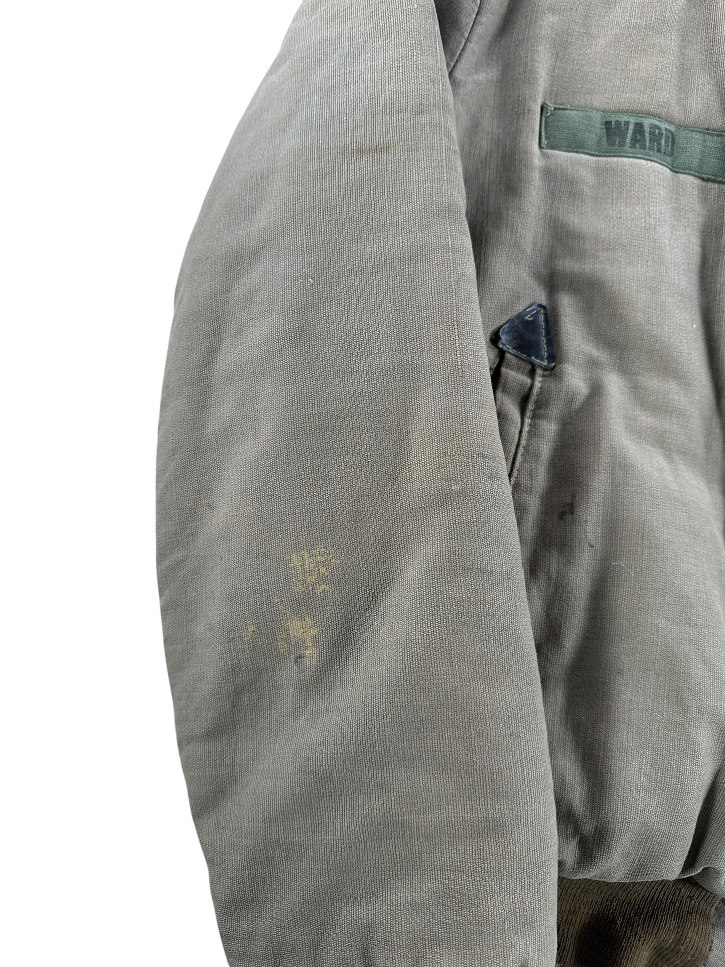 Stain on Vintage Civilian Tanker Jacket SZ L - AS IS