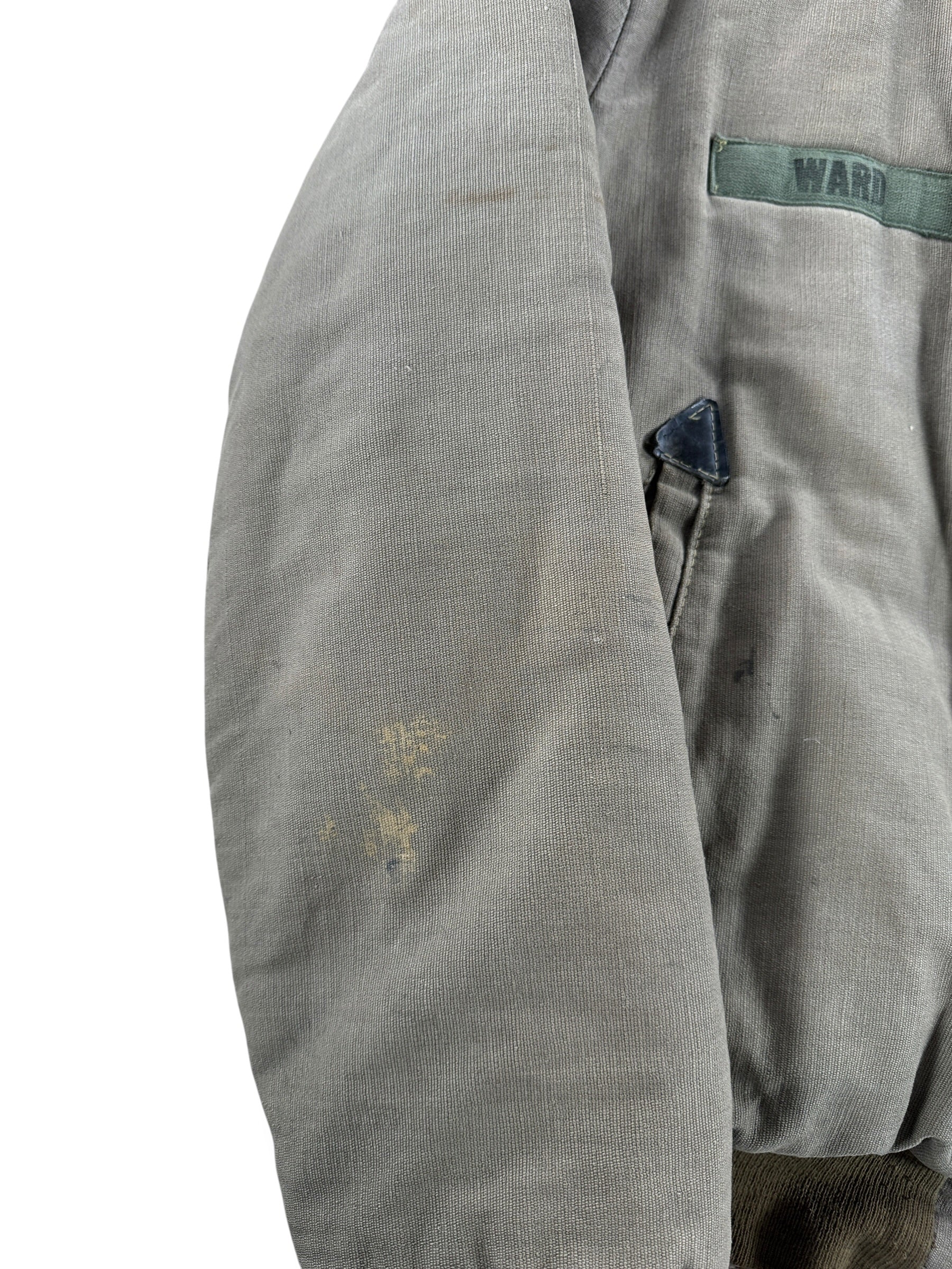 Stain on Vintage Civilian Tanker Jacket SZ L - AS IS