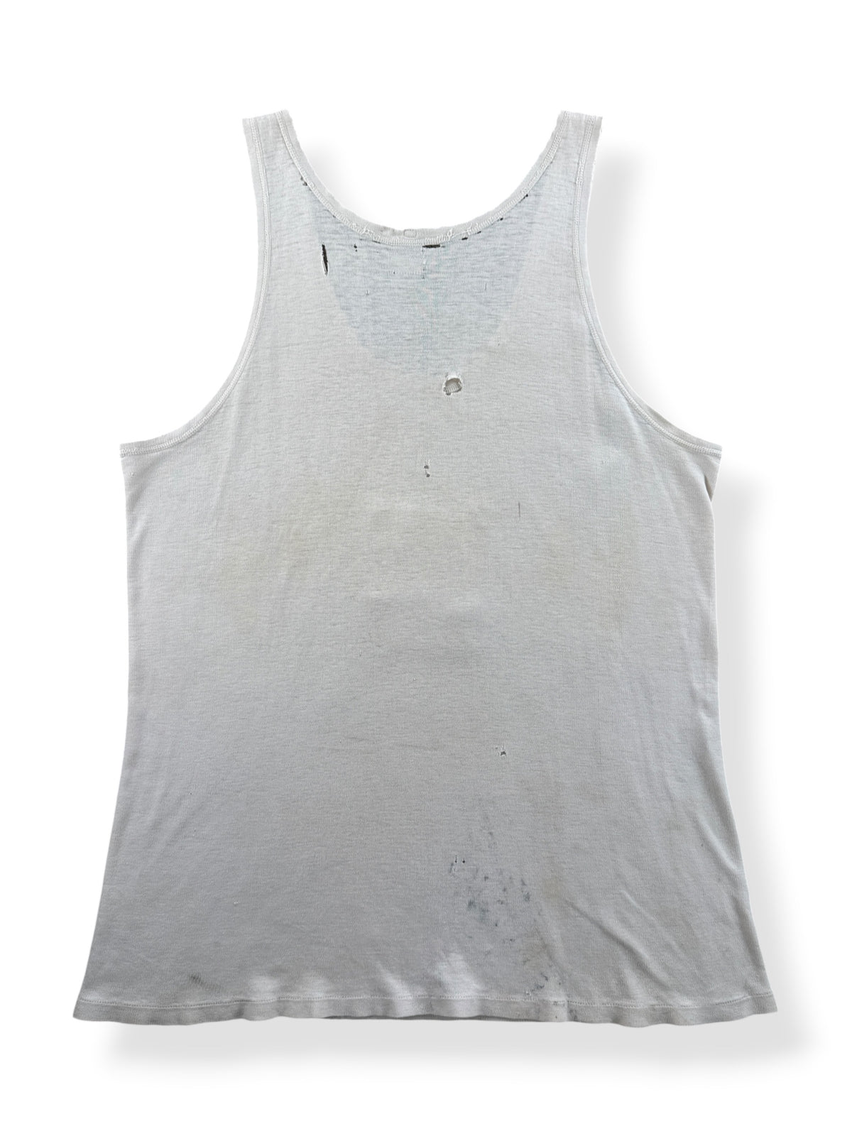 Back of Vintage 40s Distressed Rowing Tank Top SZ M