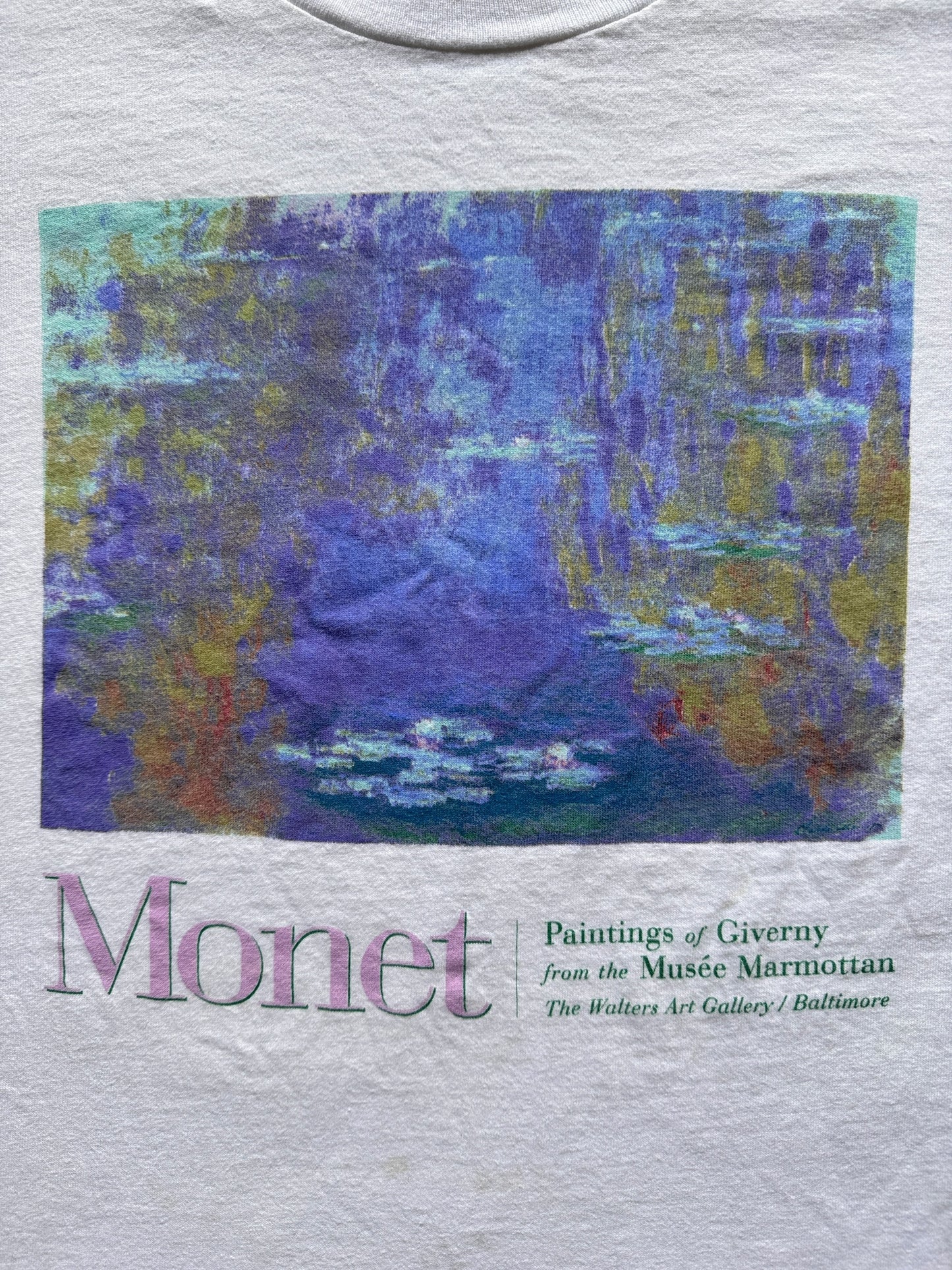 Front Graphic of Vintage Monet Art Tee SZ L