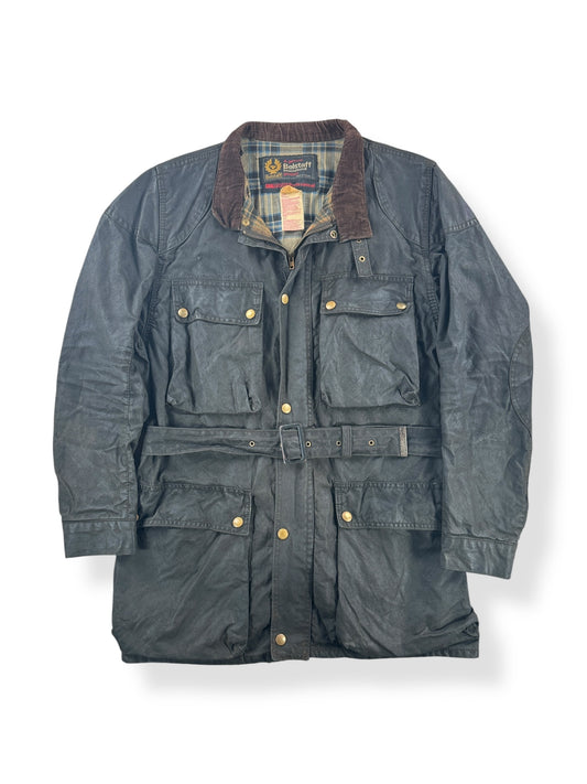 Front of Vintage Belstaff Trailmaster Waxed Cotton Jacket SZ XL