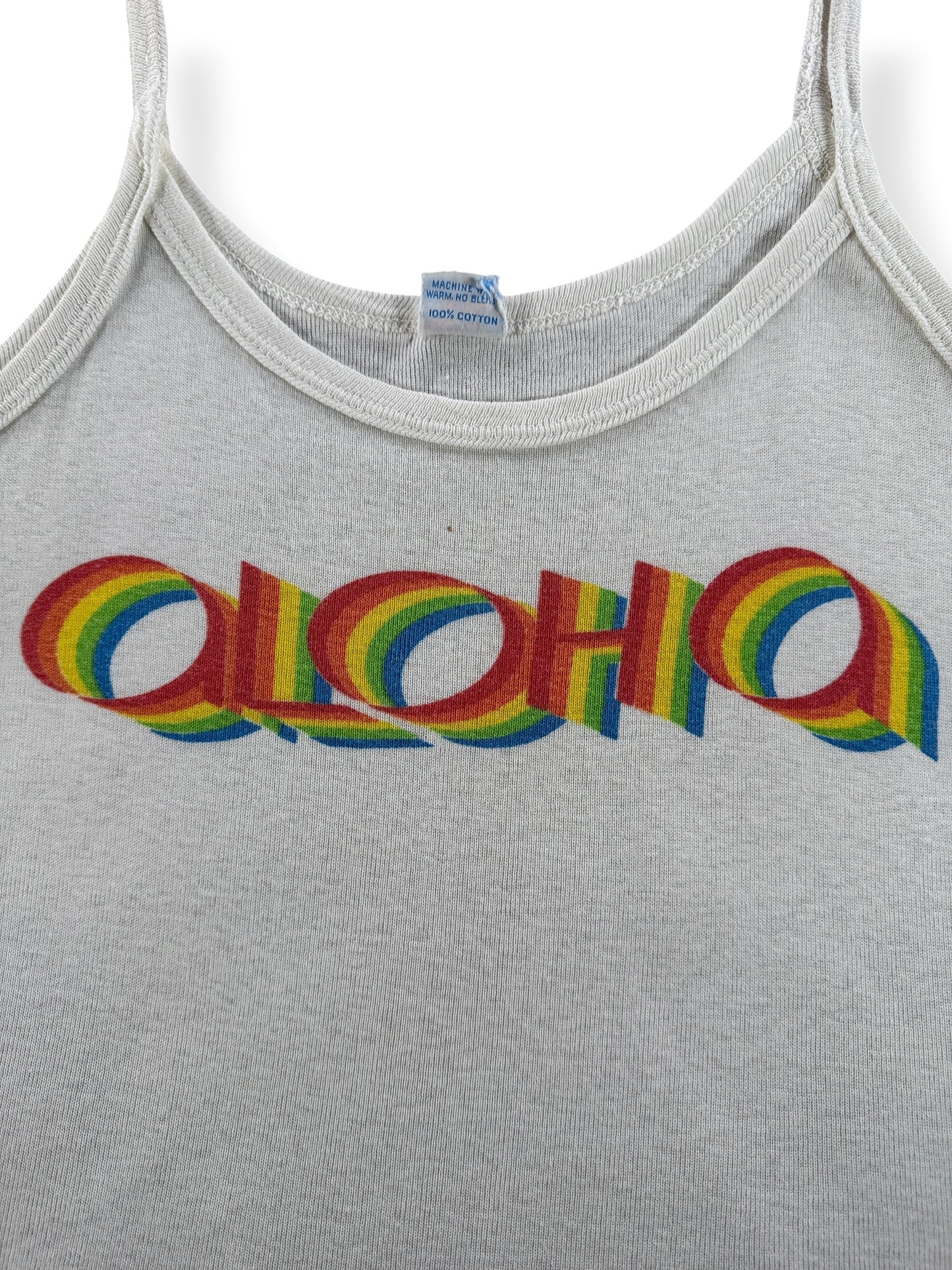 Graphic of Vintage Aloha Tank Top SZ L (Fits XS)