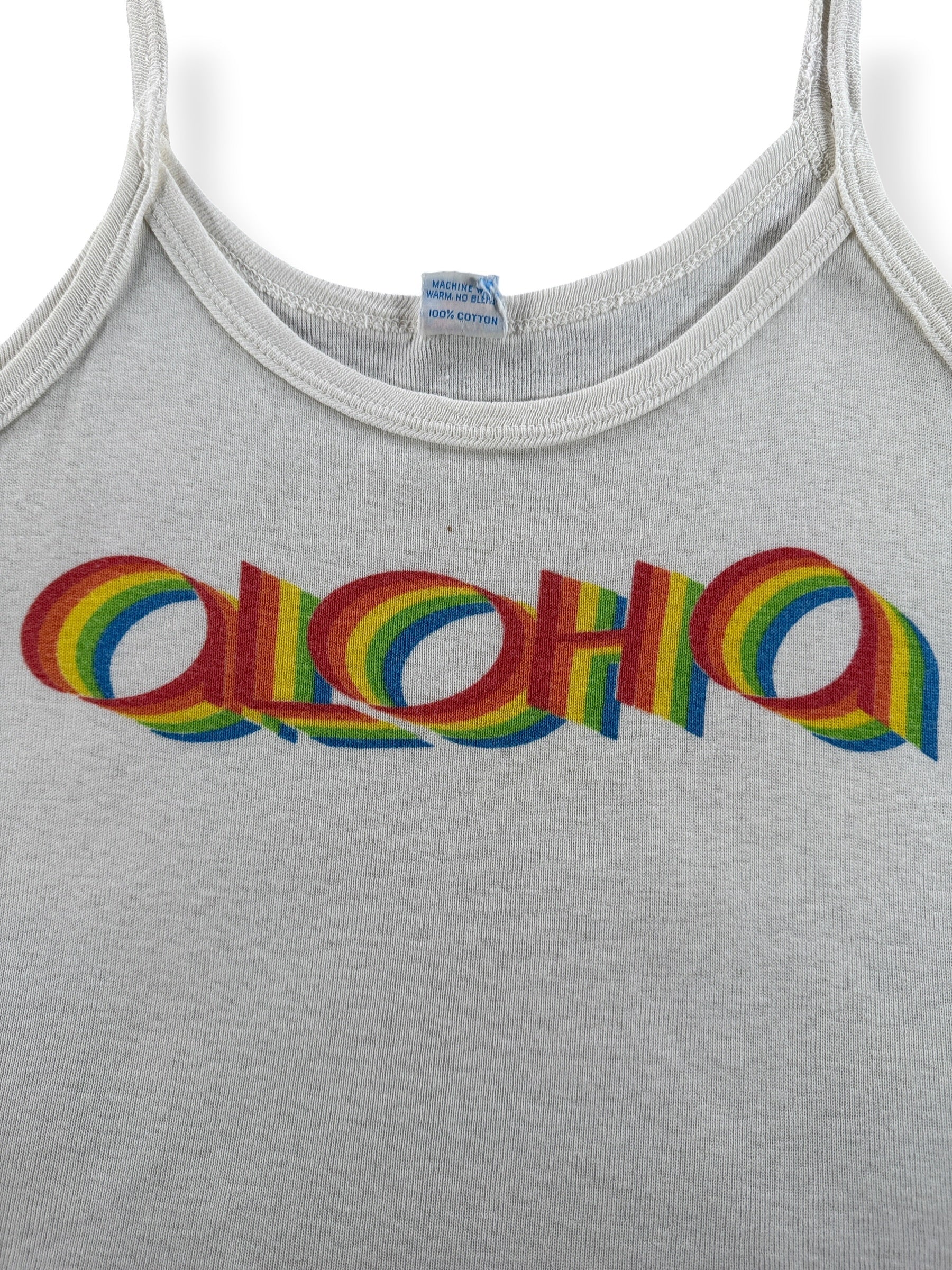 Graphic of Vintage Aloha Tank Top SZ L (Fits XS)