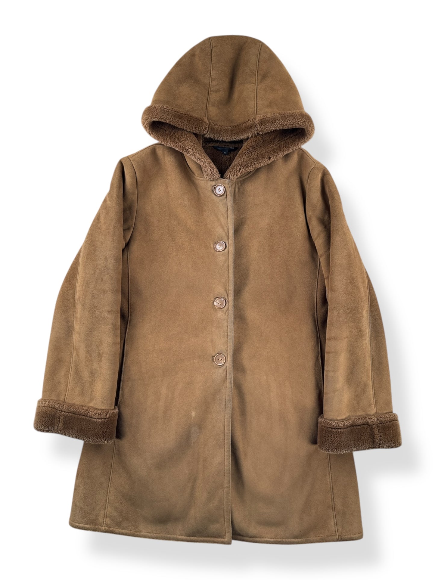 Front of Vintage Denali Suede/Shearling Coat SZ M